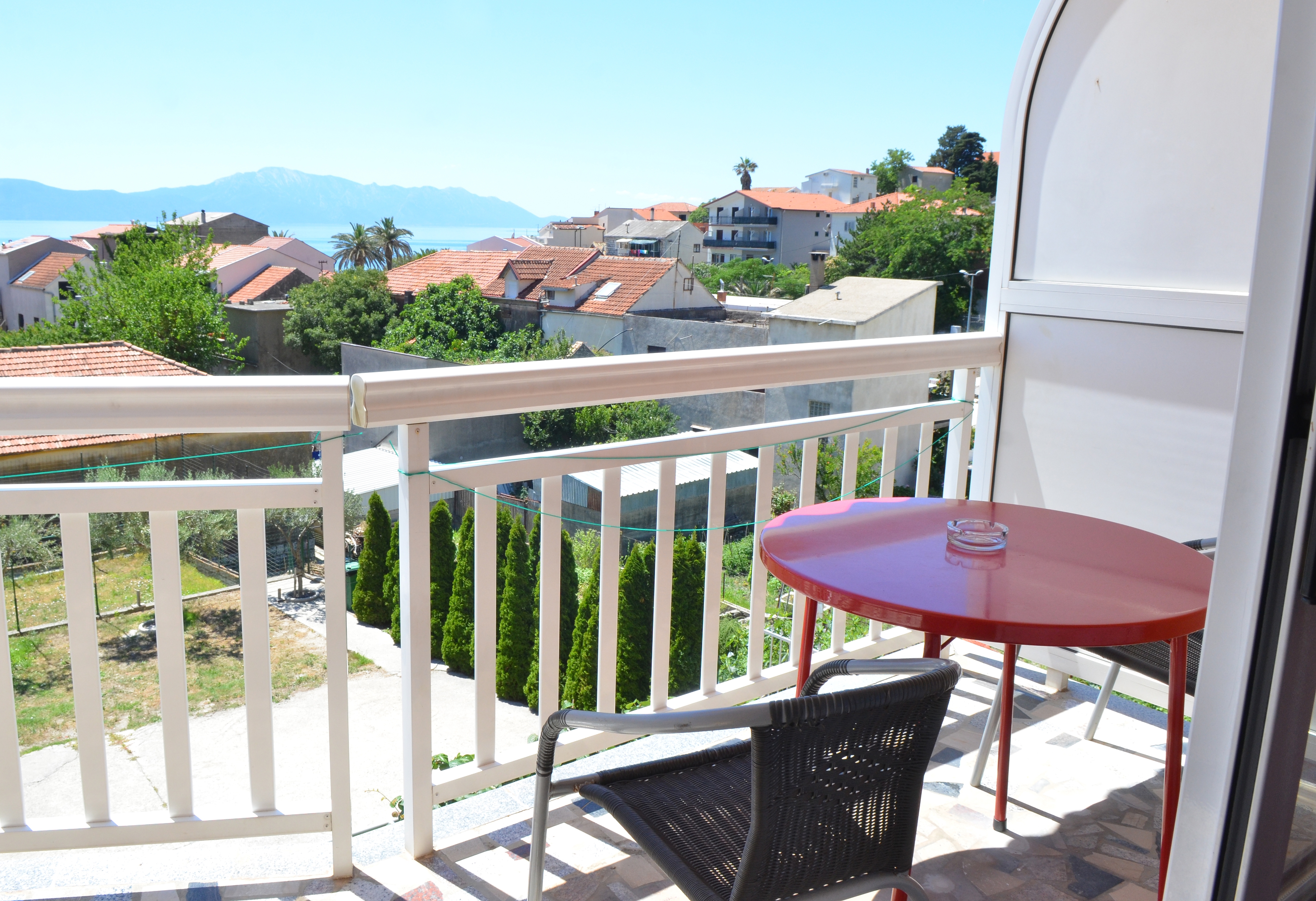 Studio flat with balcony and sea view Gradac, Makarska (AS-13681-b)