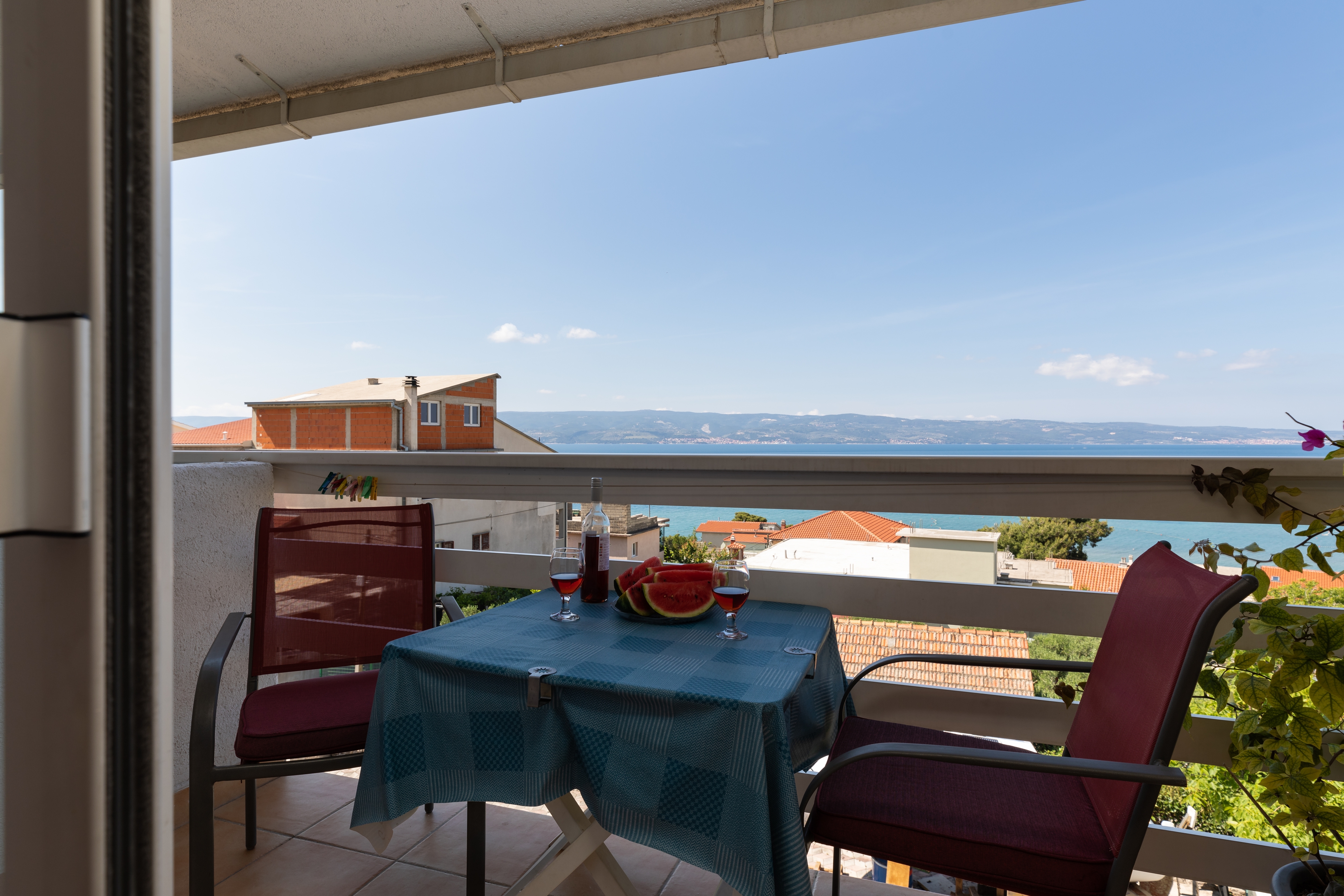 Studio flat with balcony and sea view Duće, Omiš  AS-b