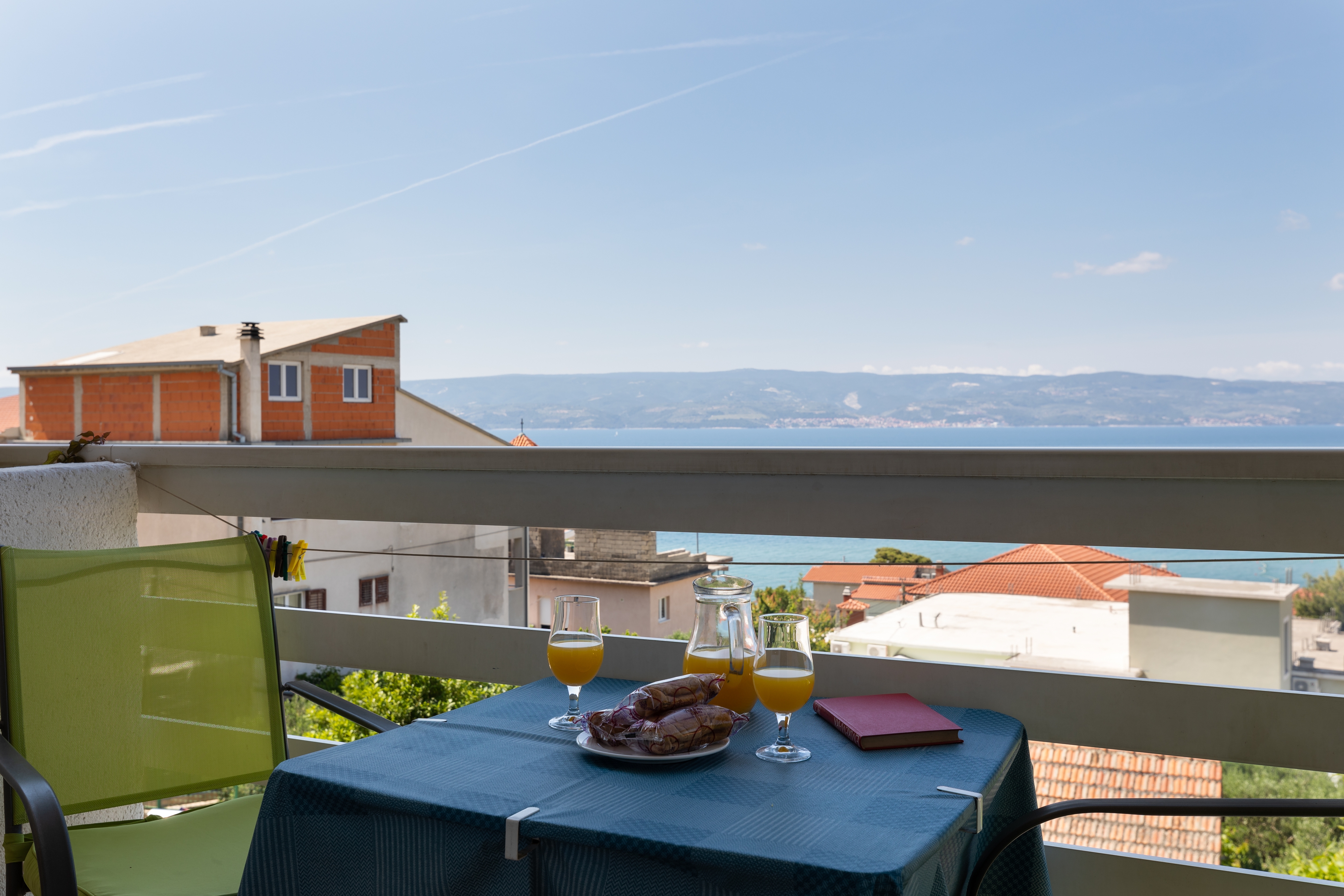 Studio flat with balcony and sea view Duće, Omiš  AS-c