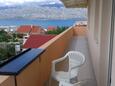 Shared balcony Ražanac, Shared balcony in the apartment, with a sea view and WiFi.