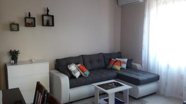 Obývací pokoj Novigrad, Obývací pokoj v ubytování typu apartment, dostupna klima i WIFI.