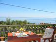 Balkon Ičići, Balkon v ubytování typu house, s výhledem na moře, domácí mazlíčci povoleni a WiFi.