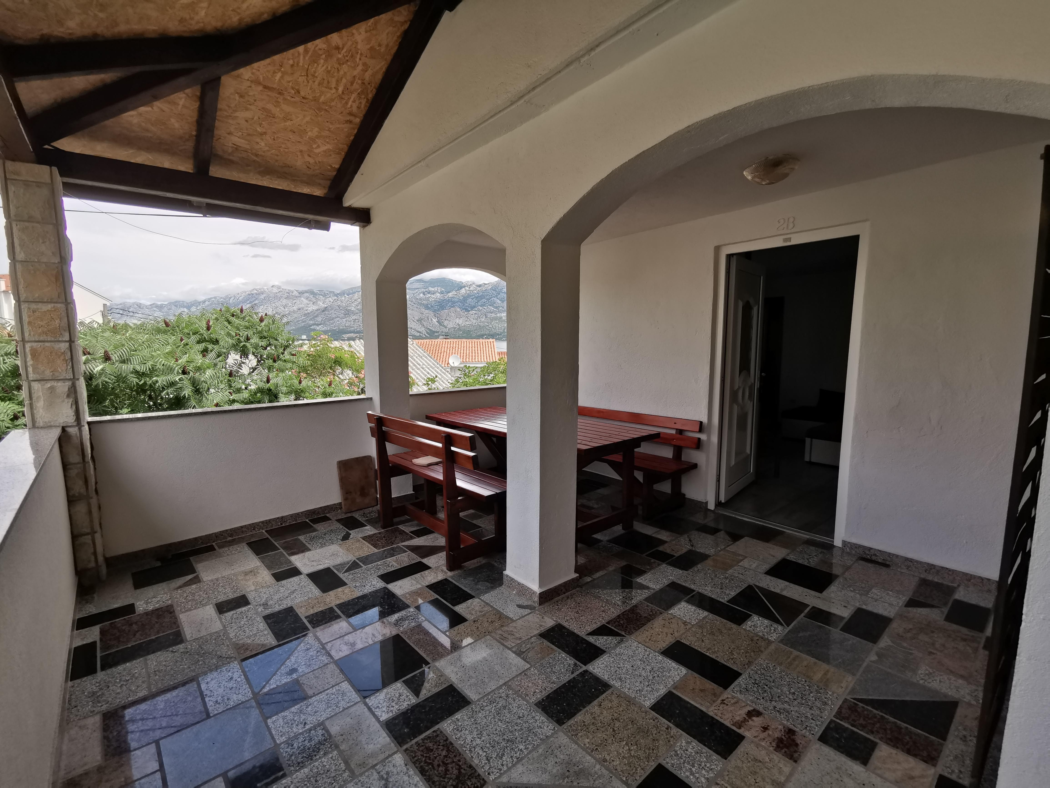 Two bedroom apartment with terrace and sea view Vinjerac, Zadar  A-c