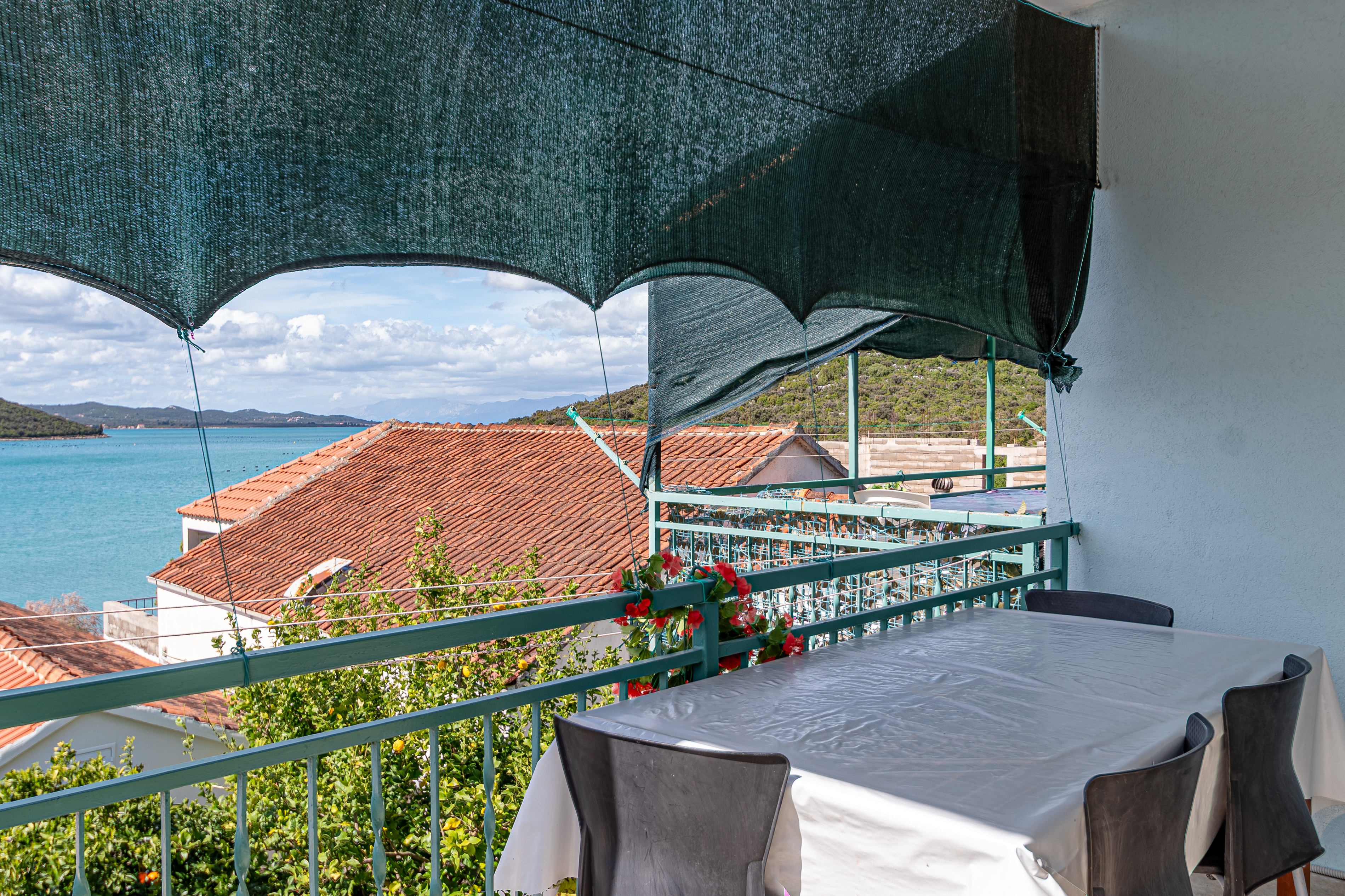 One bedroom apartment with terrace and sea view Luka Dubrava, Pelješac  A-c