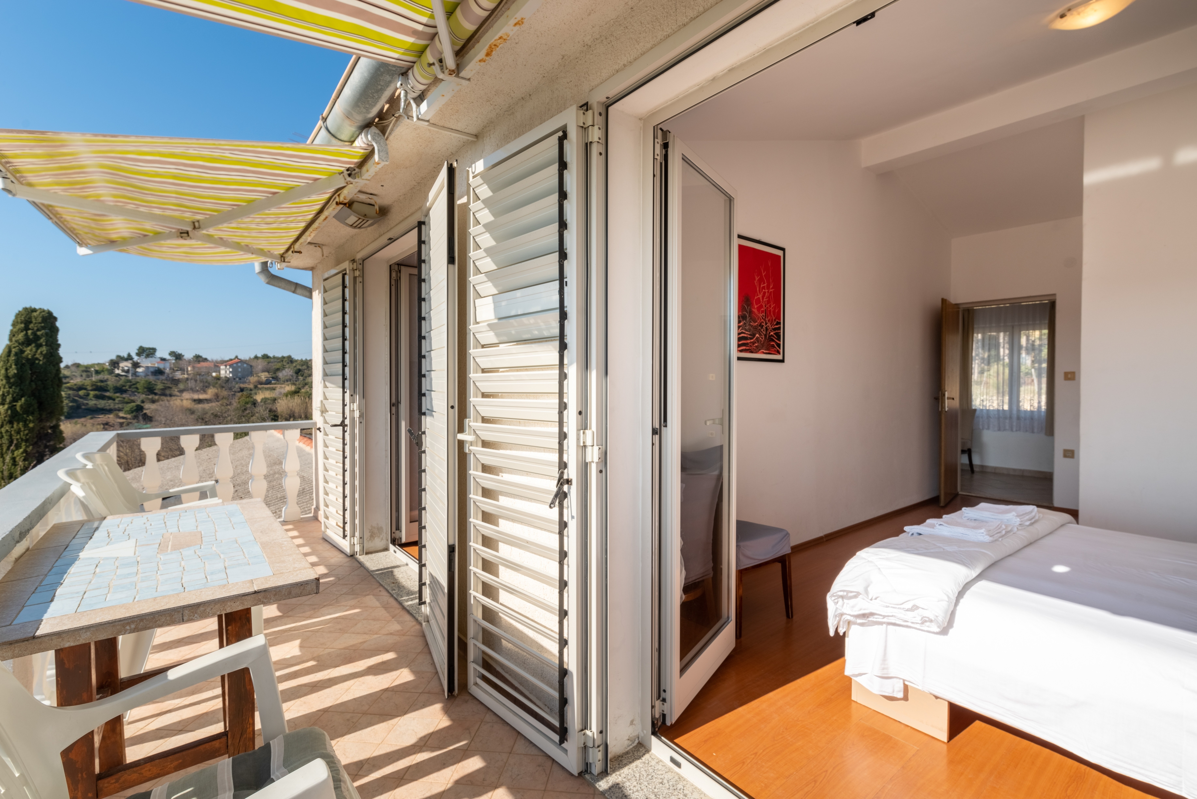 Two bedroom apartment with balcony and sea view Lopar, Rab  A-c