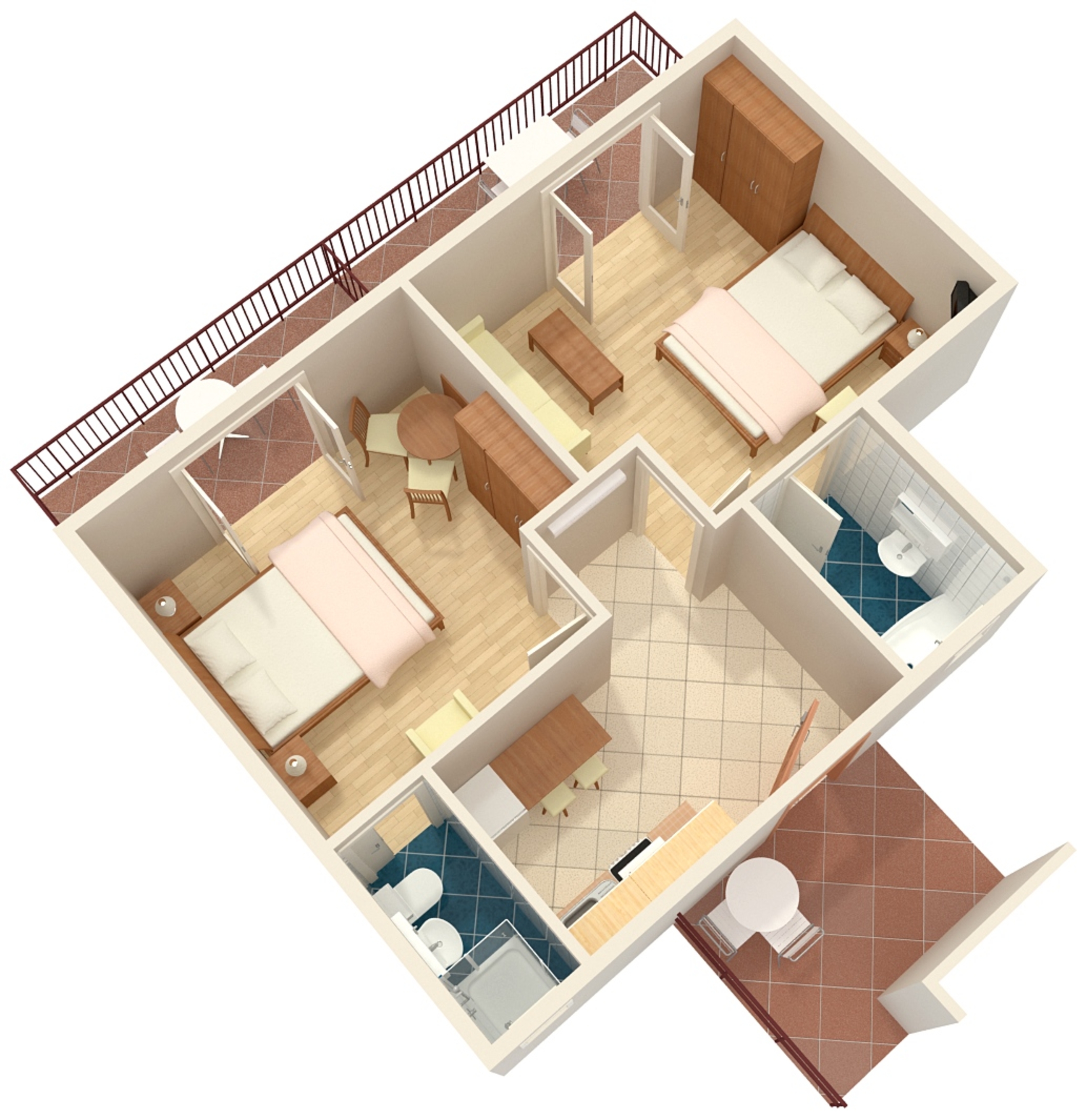 Two bedroom apartment with balcony Hvar  A-a