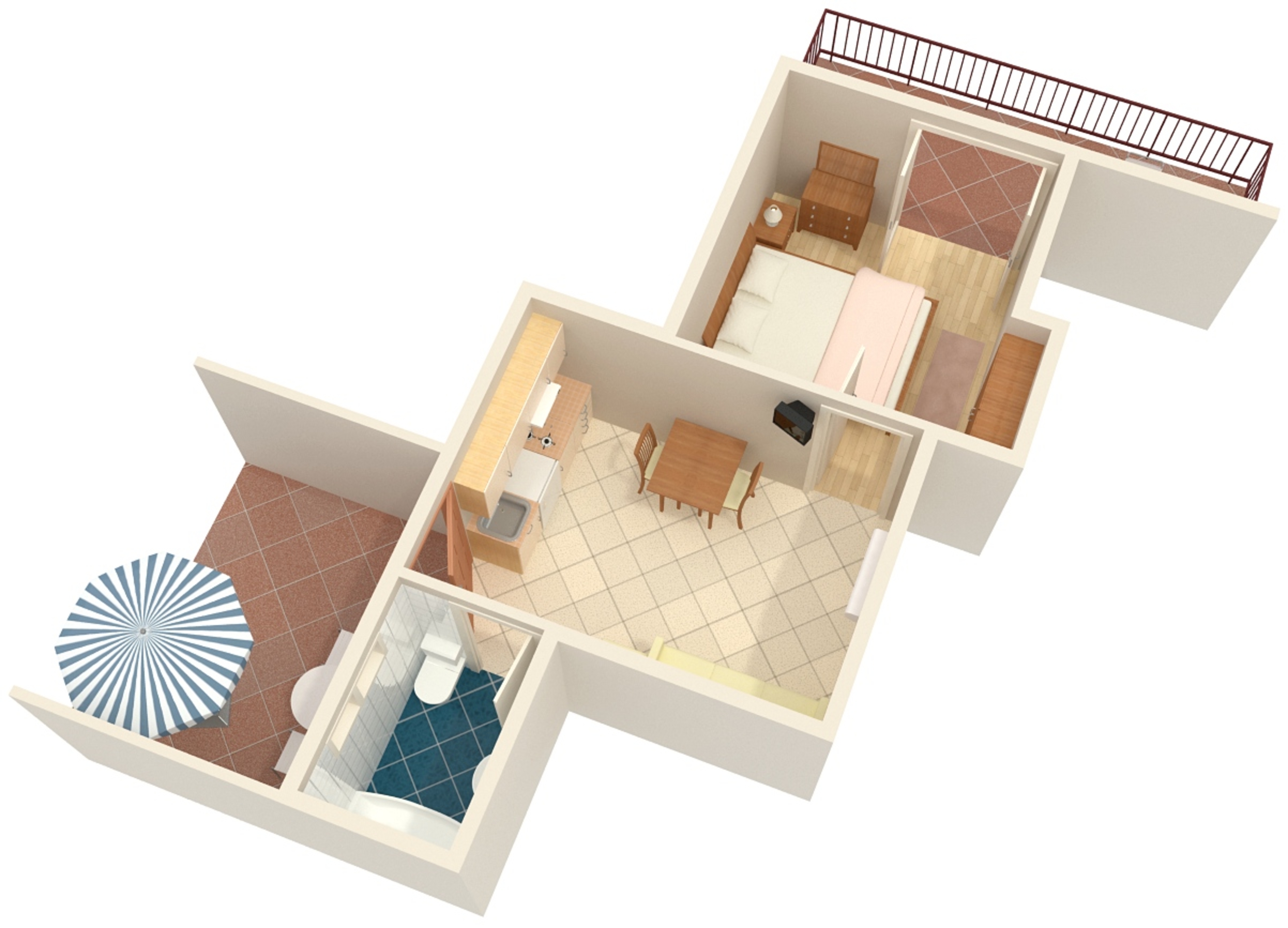 One bedroom apartment with balcony Hvar  A-b