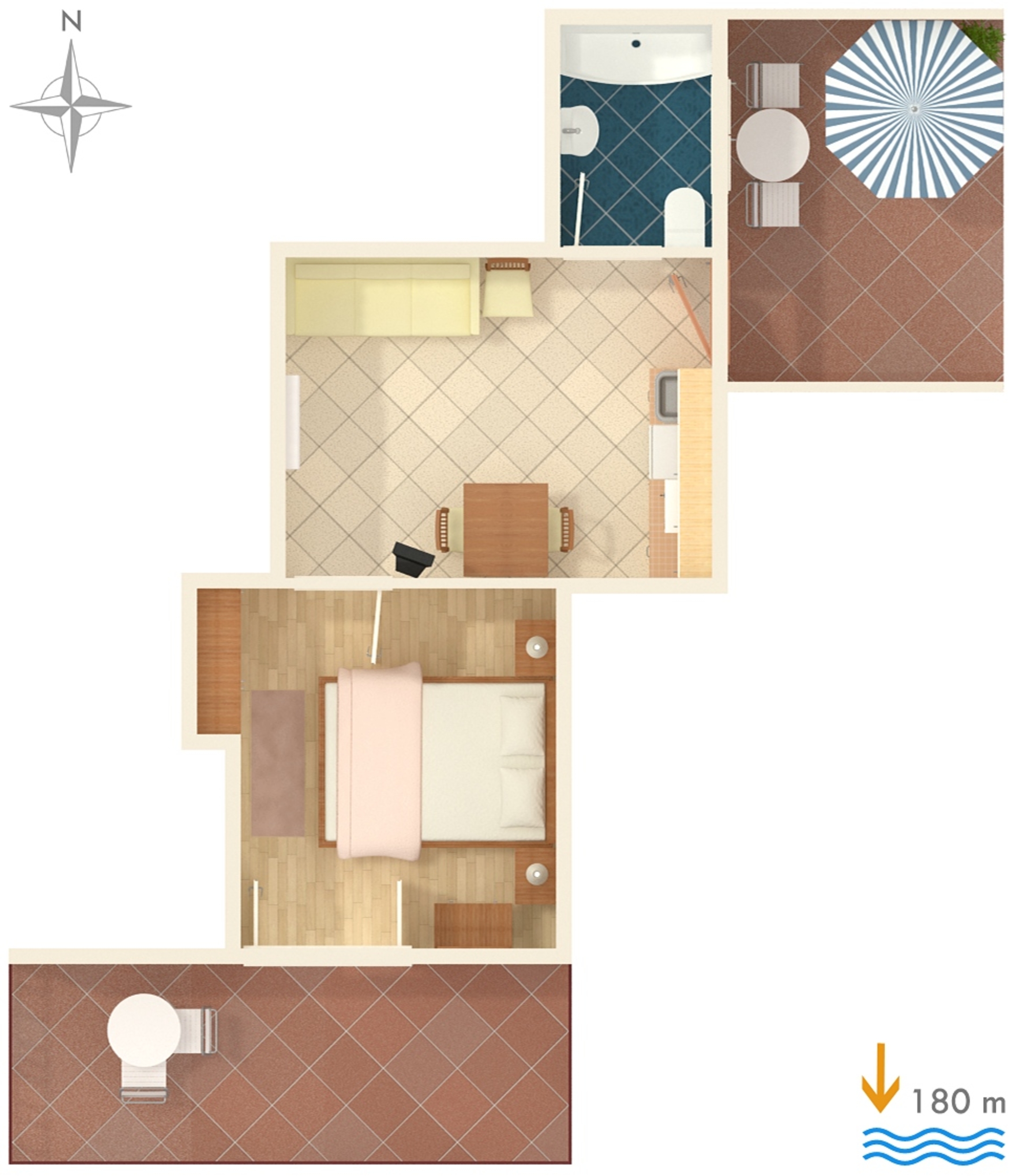 One bedroom apartment with balcony Hvar  A-b