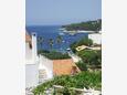 Balkon - pohled Hvar, Balkon - pohled v ubytování typu room, dopusteni kucni ljubimci i WIFI.