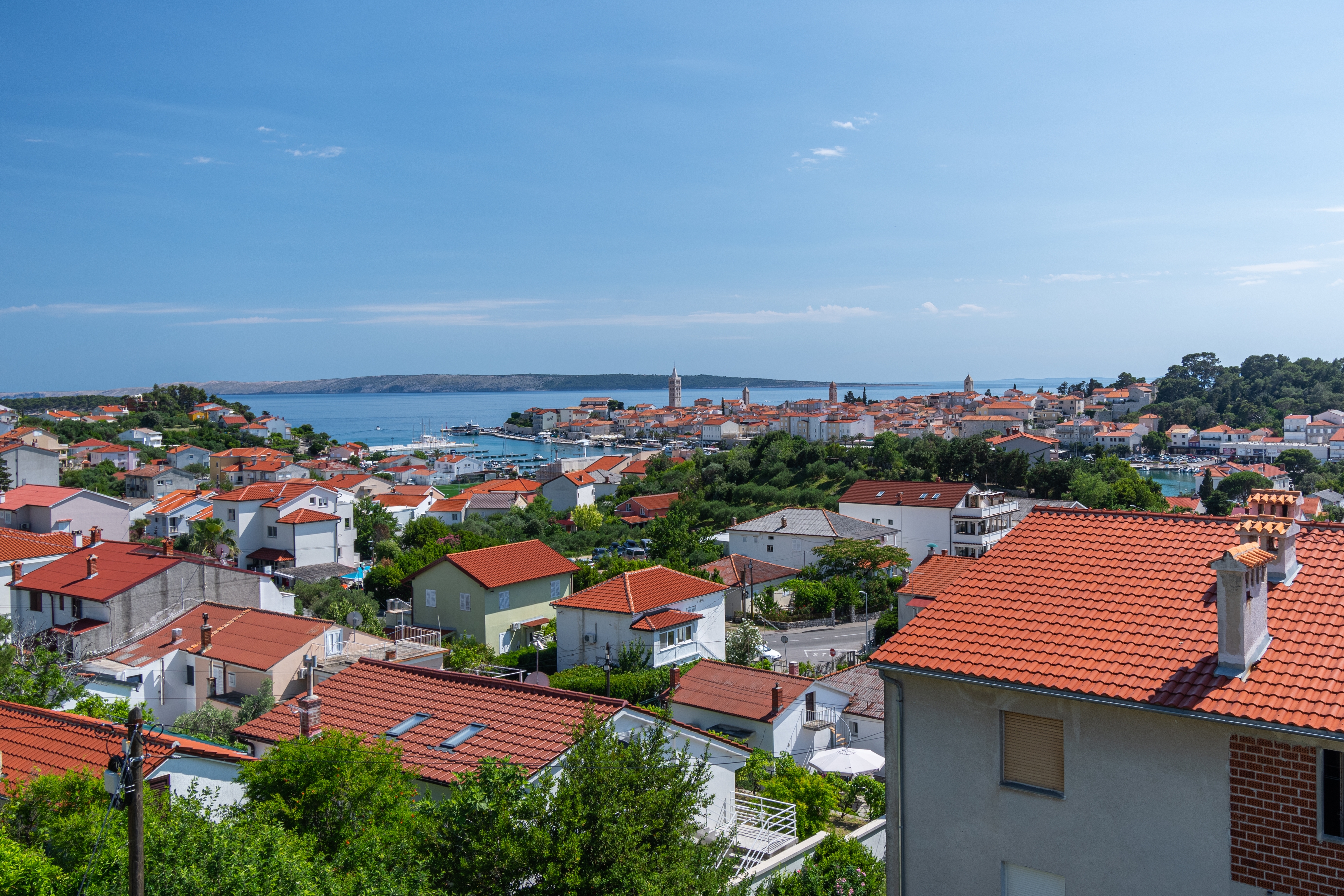 Two bedroom apartment with balcony and sea view Rab  A-c