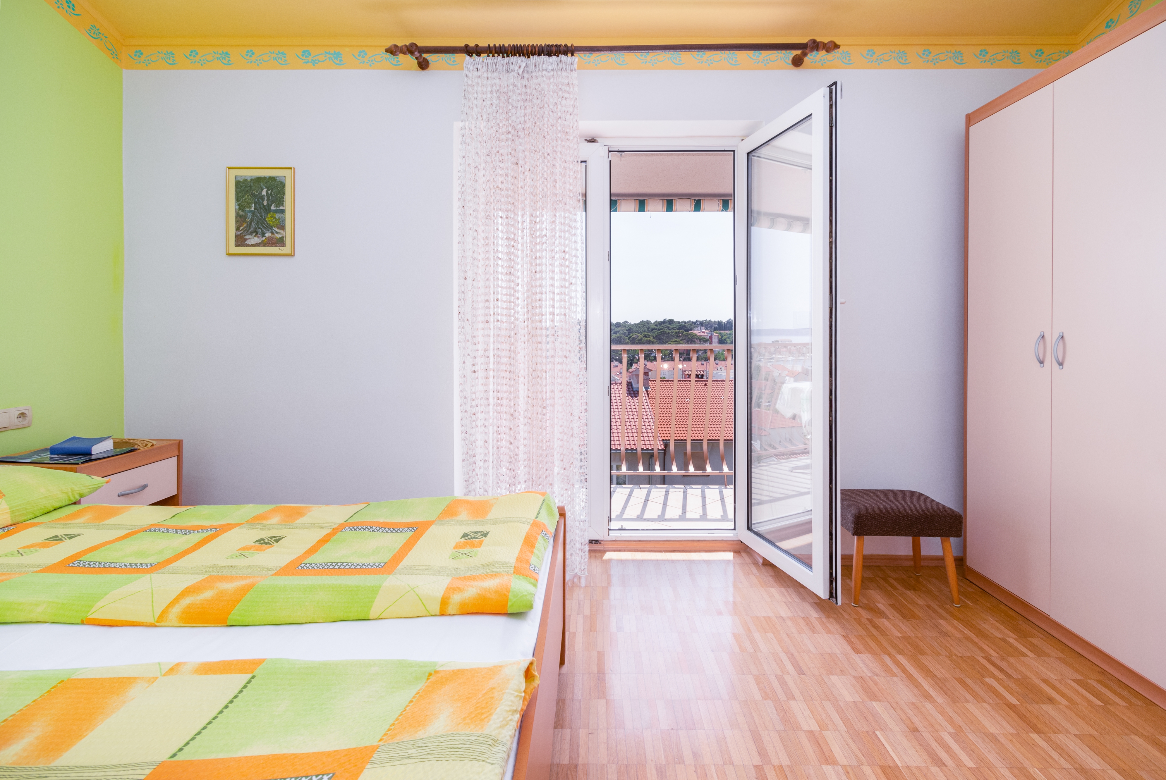 Two bedroom apartment with balcony and sea view Rab  A-c