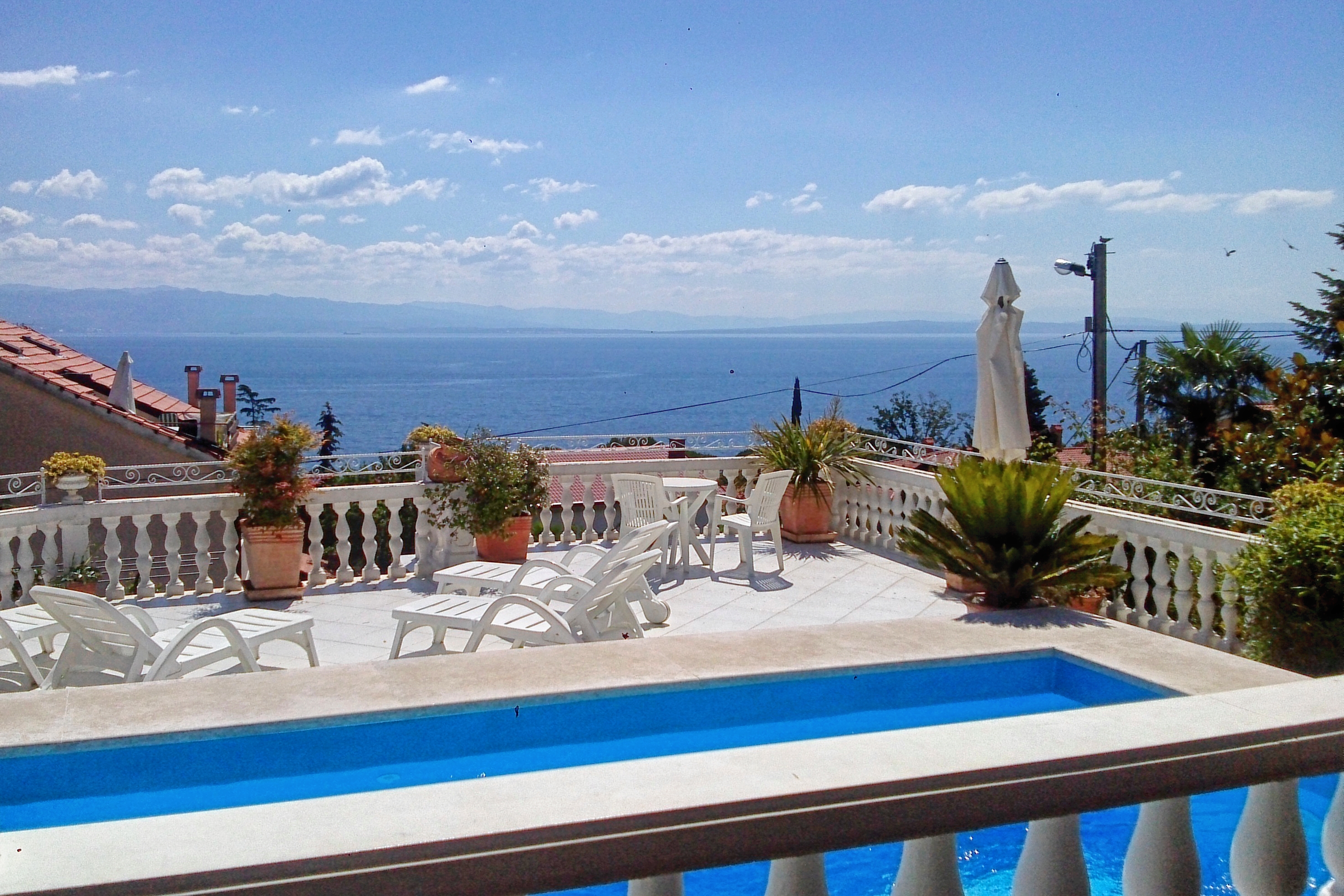 Two bedroom apartment with terrace and sea view Lovran, Opatija  A-b