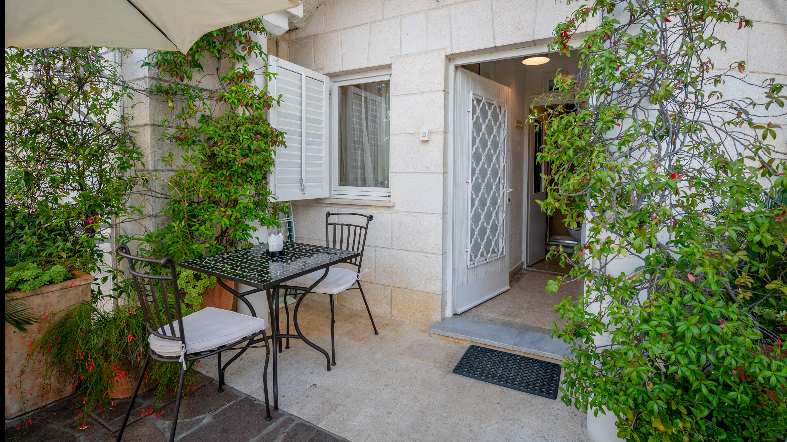 Studio flat with terrace and sea view Lovran, Opatija (AS-14178-b)