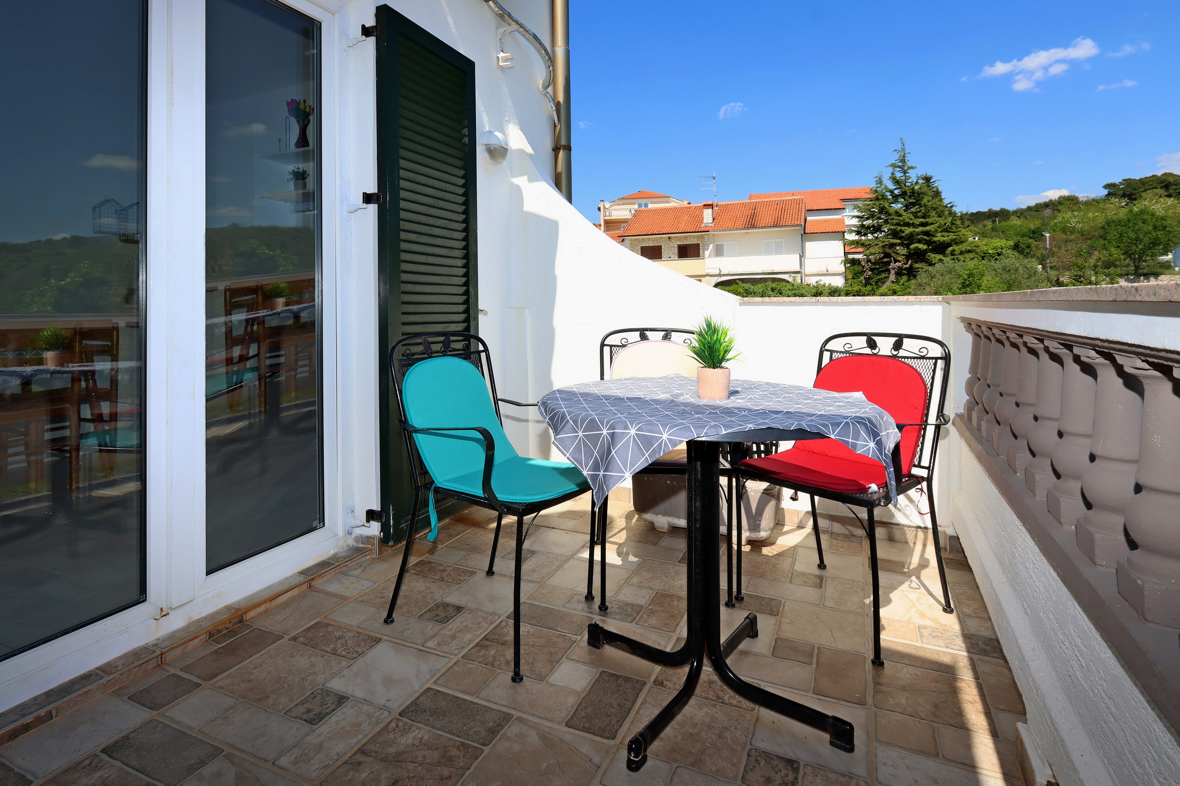 One bedroom apartment with terrace and sea view Barbat, Rab (A-14247-c)