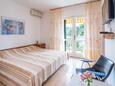 Ložnice Hvar, Ložnice v ubytování typu apartment, dostupna klima i WIFI.