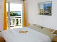 Ložnice Hvar, Ložnice v ubytování typu studio-apartment, dostupna klima i WIFI.