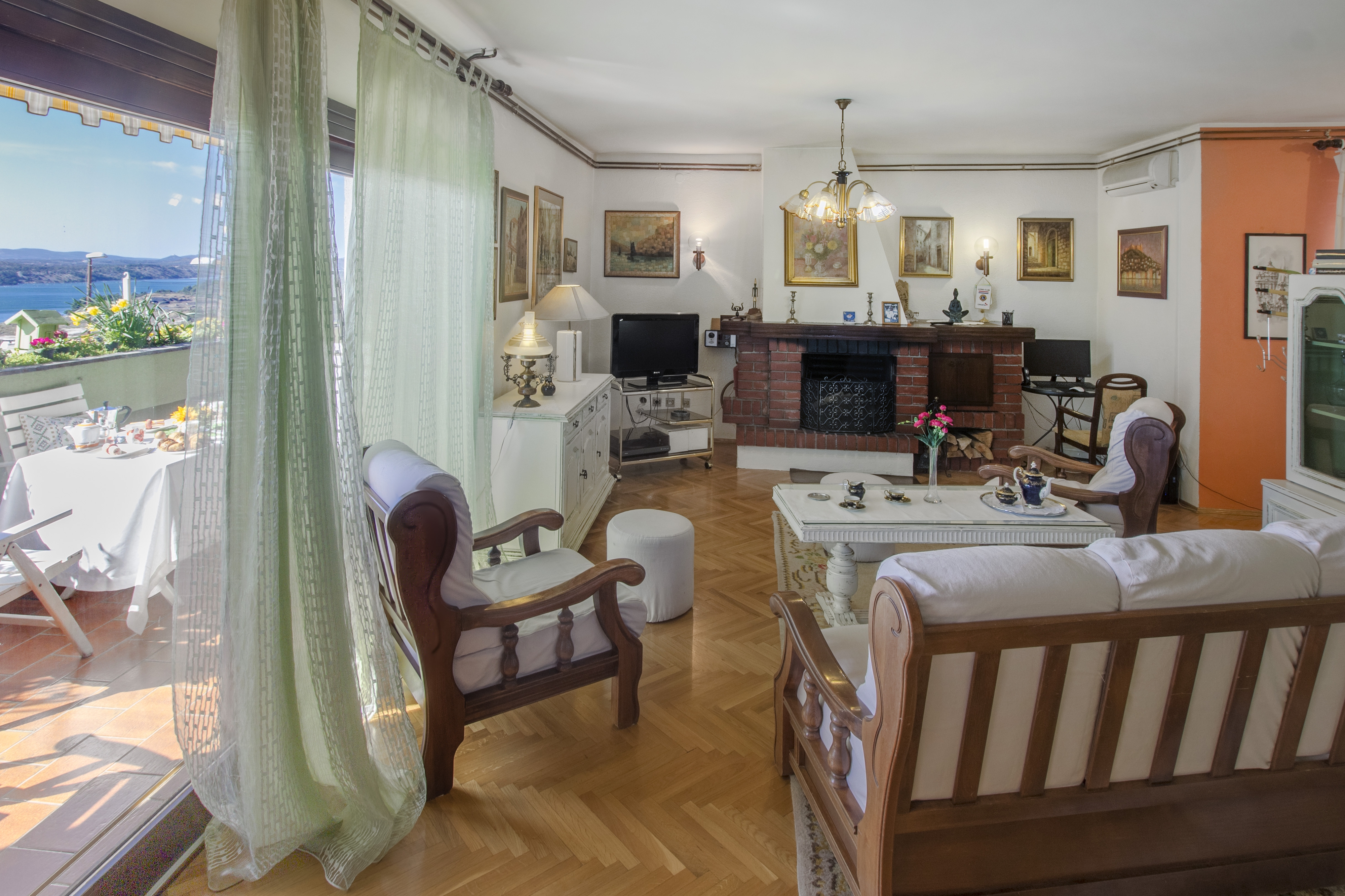 Dvosobni apartma S teraso in pogledom na morje Šibenik  A-a