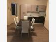 Dining room Ljubač, Dining room in the apartment, (pet friendly) and WiFi.