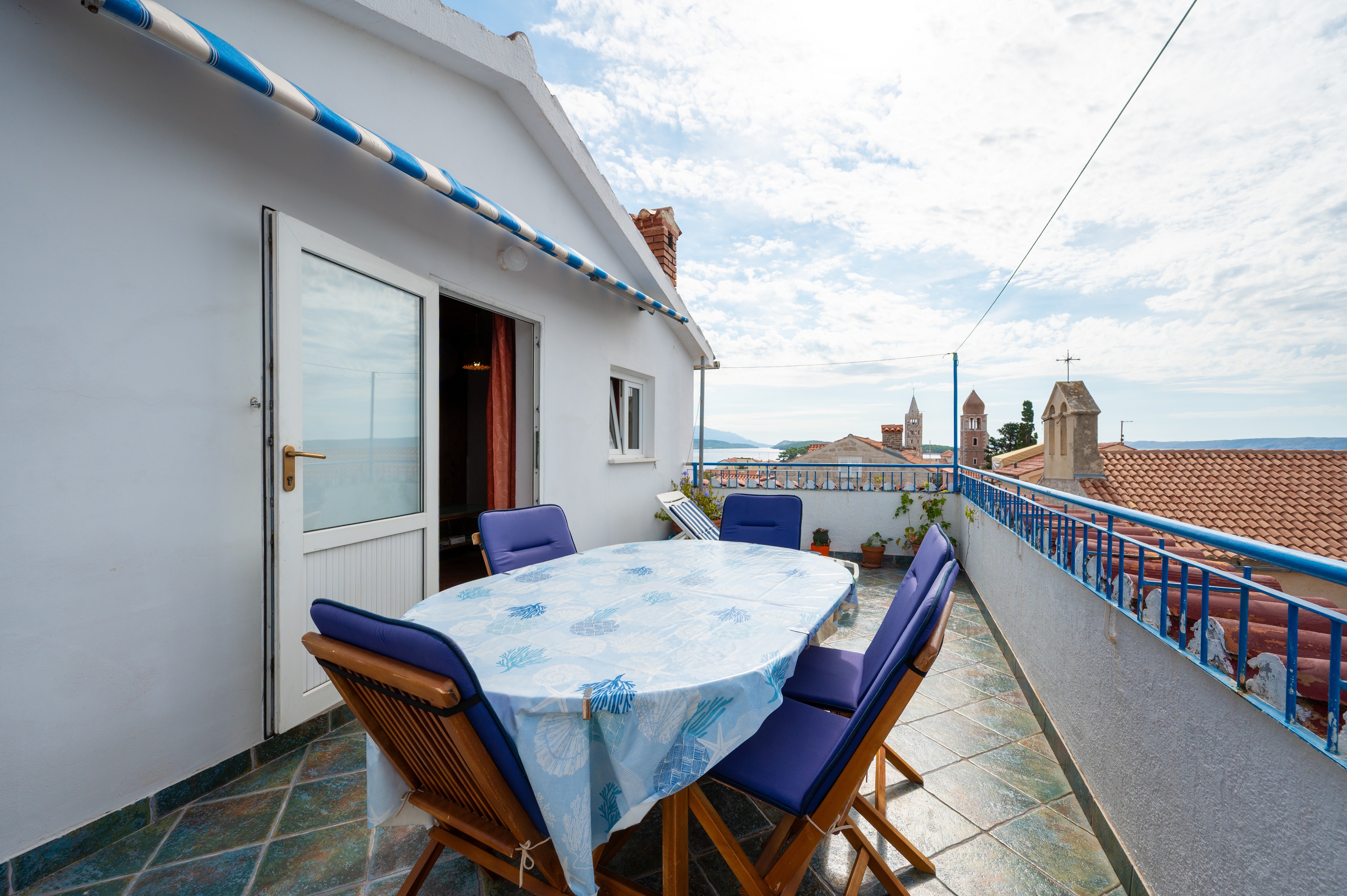 Four bedroom house with terrace and sea view Rab  K