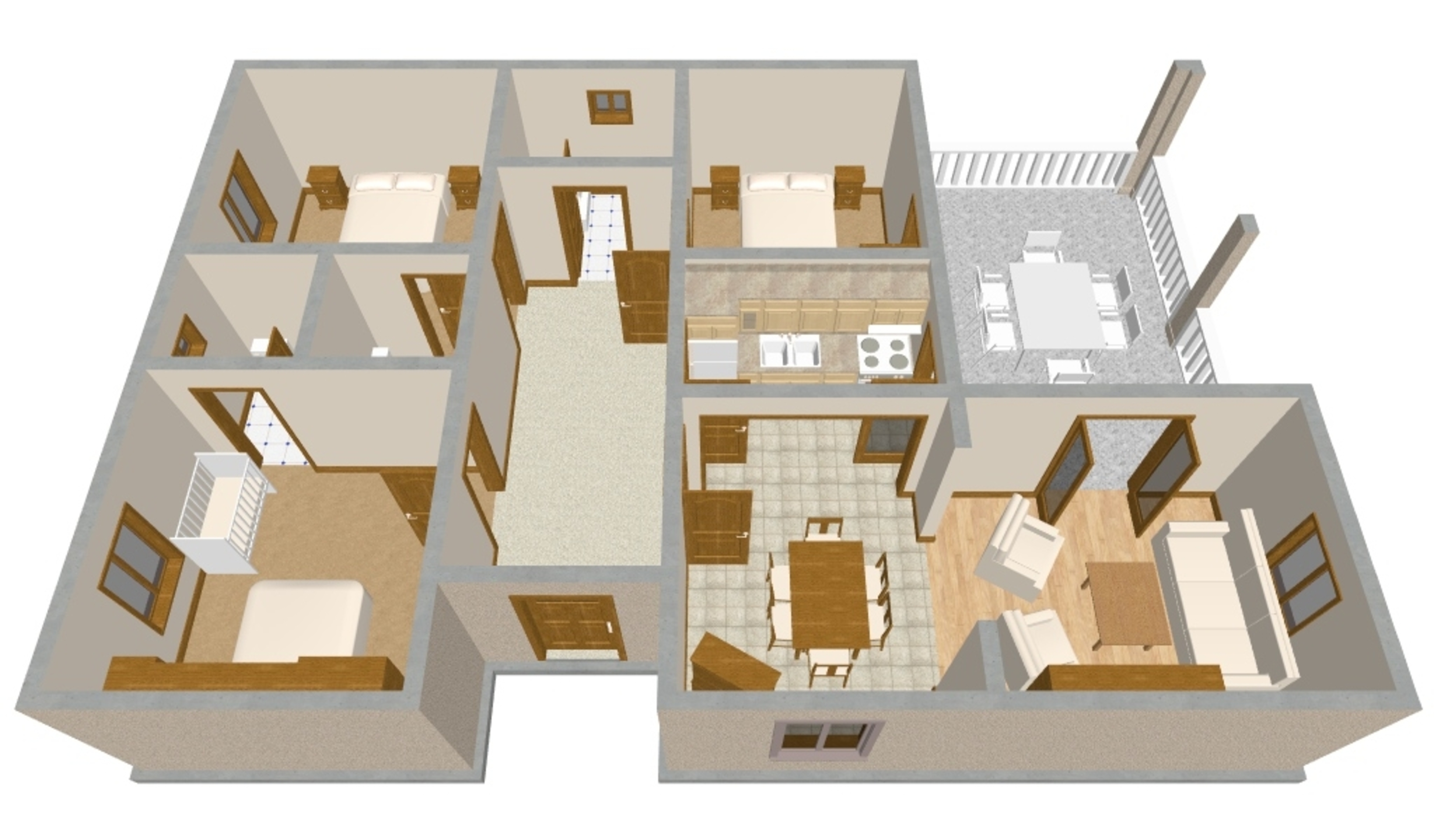 Three bedroom apartment near beach Brna, Korčula  A-a