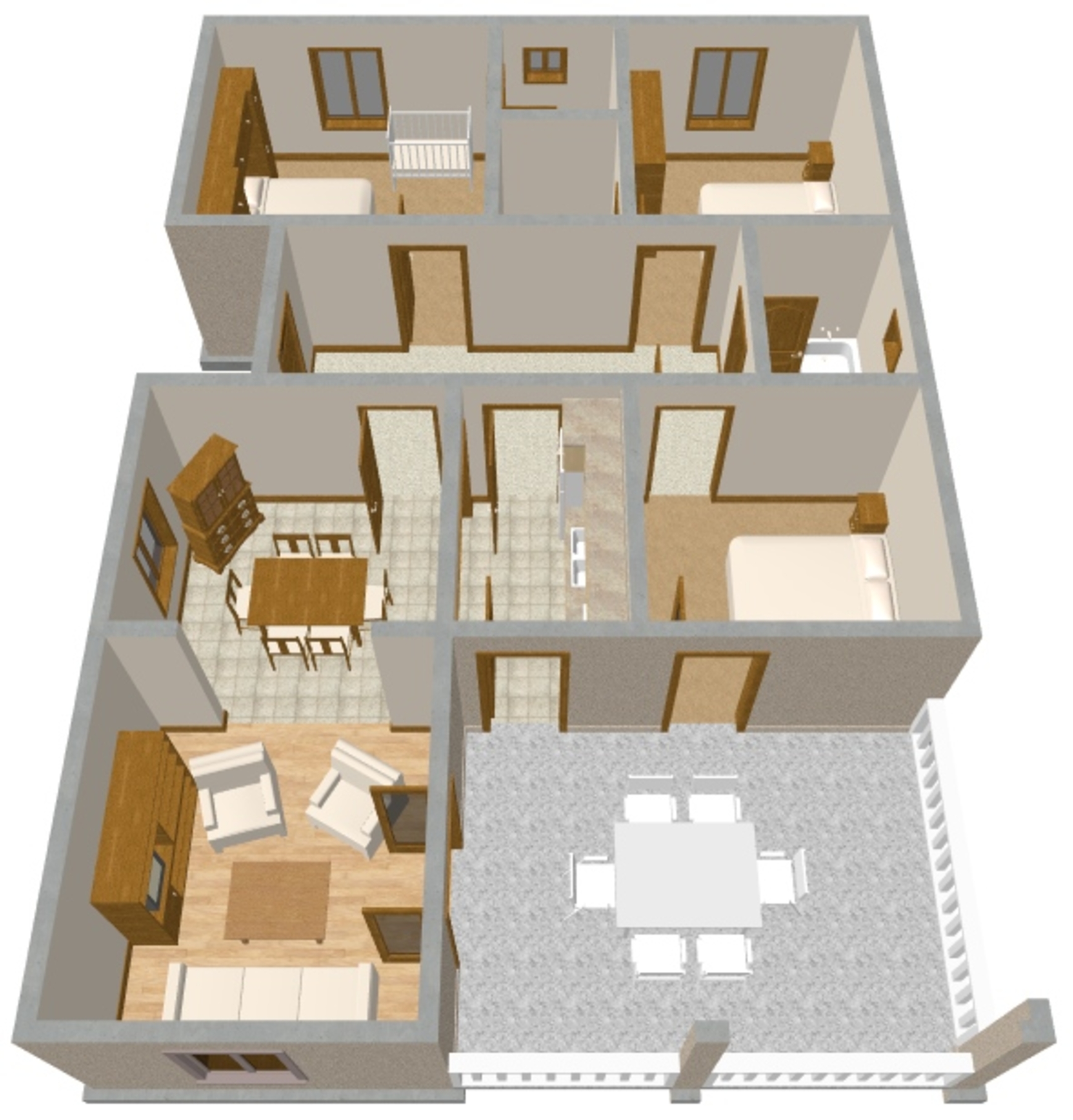 Three bedroom apartment near beach Brna, Korčula  A-a