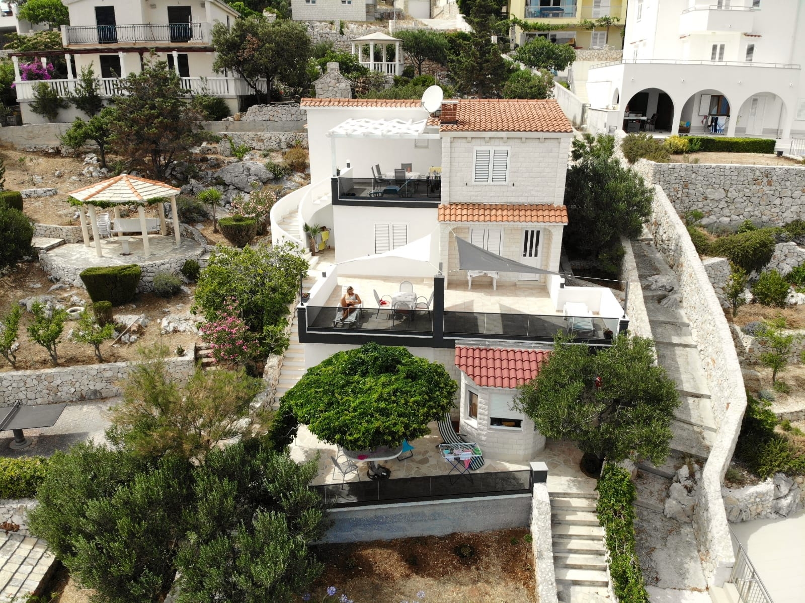 Ferienwohnung im Ort Sevid (Trogir), Kapazitä Ferienwohnung  Sevid