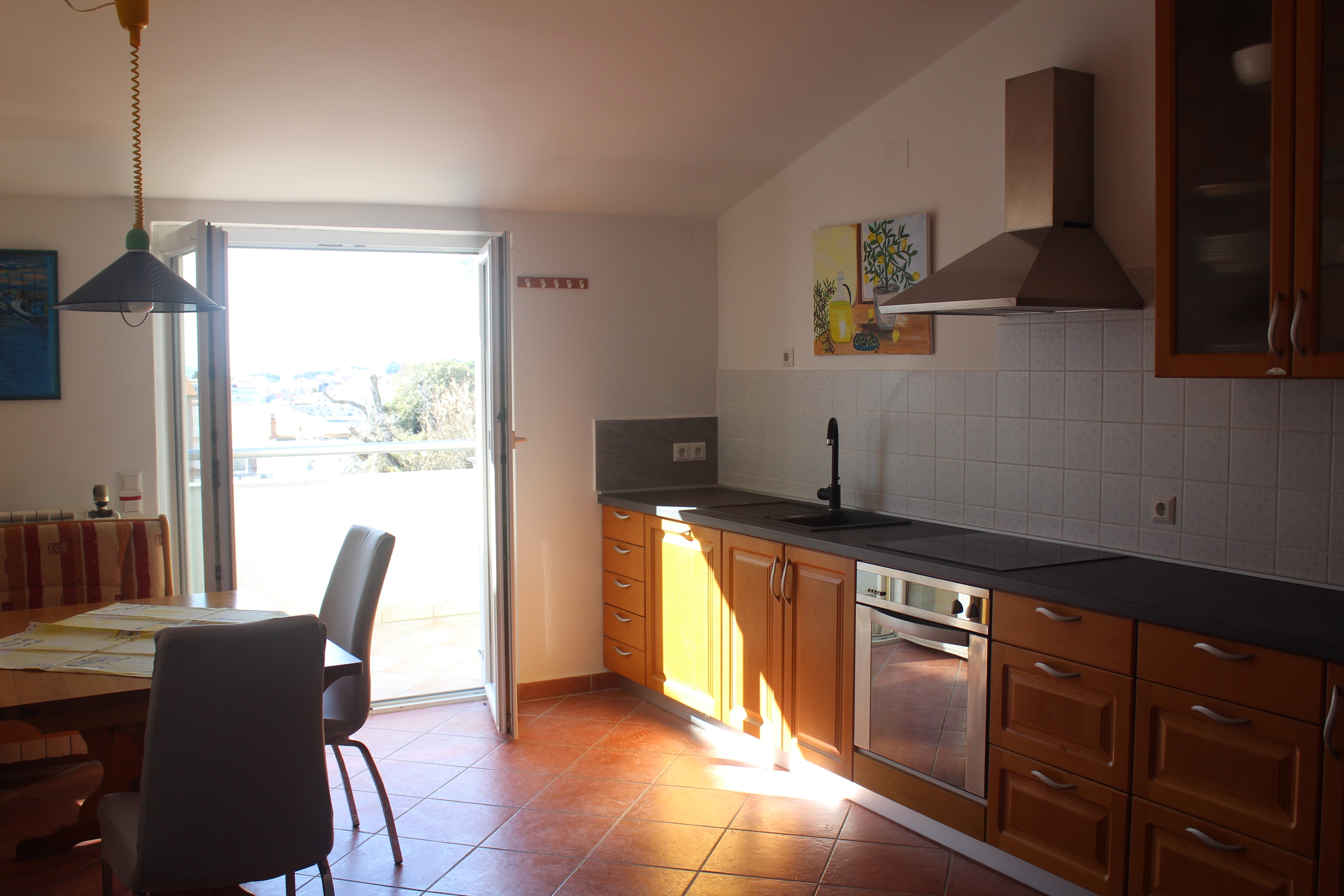 Two bedroom apartment with terrace and sea view Rab  A-a
