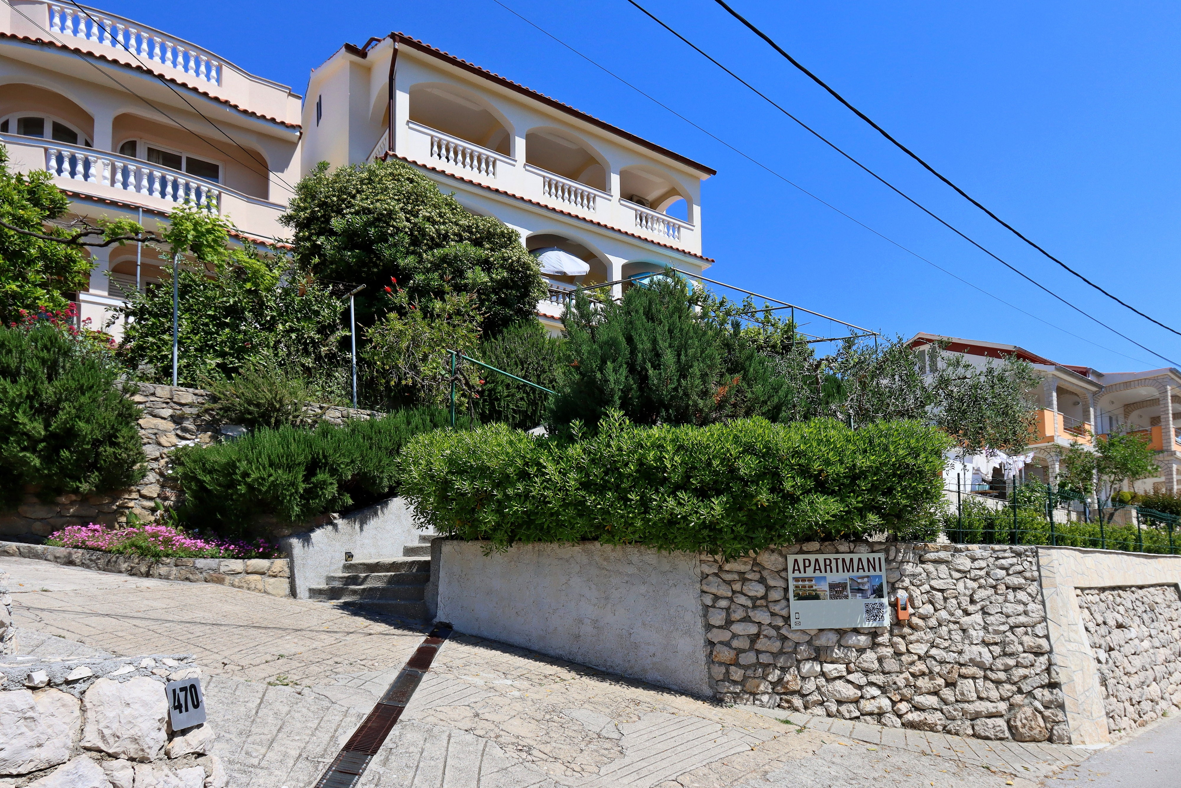 Dvosobni apartma S teraso Lopar, Rab  A-d