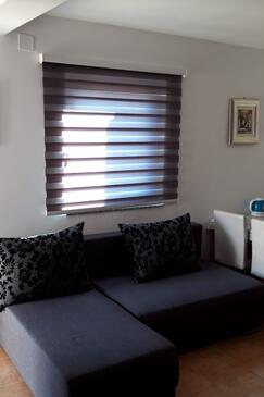 Privlaka, Sala de estar in the apartment, air condition available y WiFi.