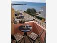 Privlaka, Balkon in the studio-apartment, with a sea view en WiFi.