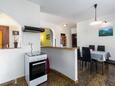 Sveti Lovreč, Kuchyňa v ubytovacej jednotke apartment, domáci miláčikovia povolení a WiFi.