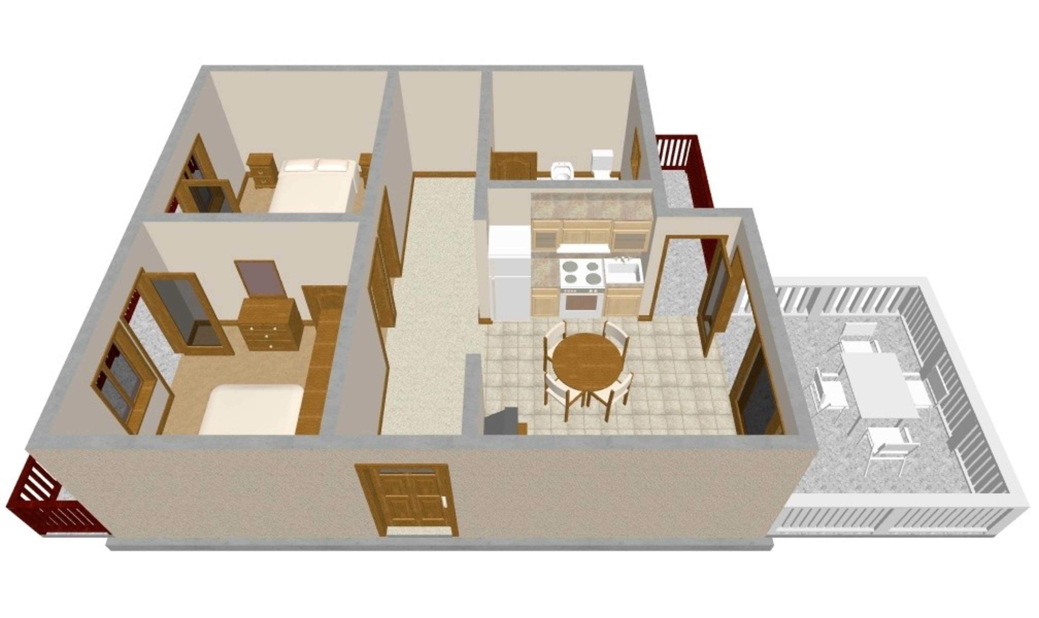 Two bedroom apartment with terrace and sea view Prižba, Korčula  A-a
