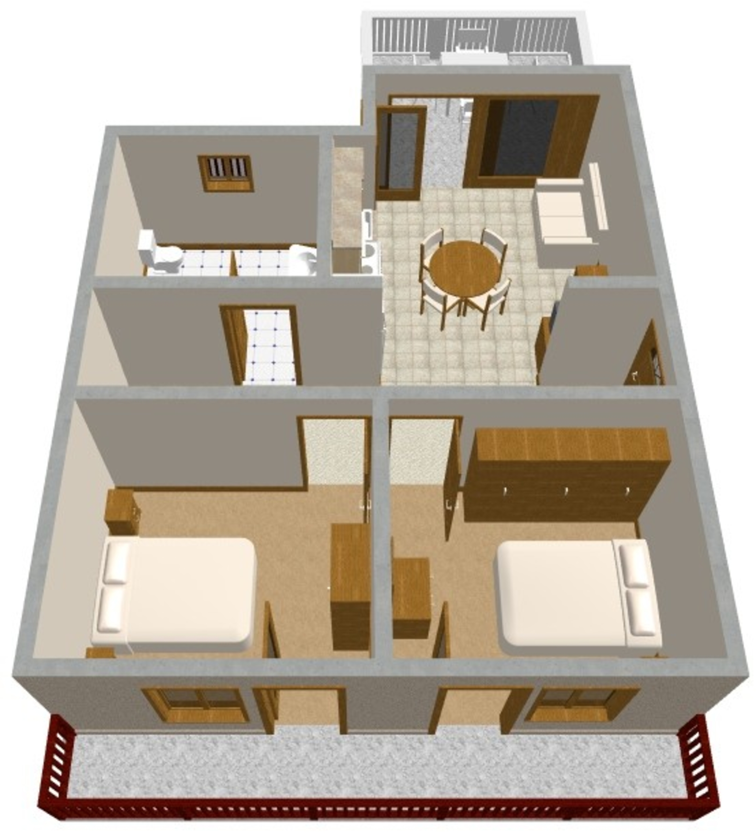 Two bedroom apartment with terrace and sea view Prižba, Korčula  A-a
