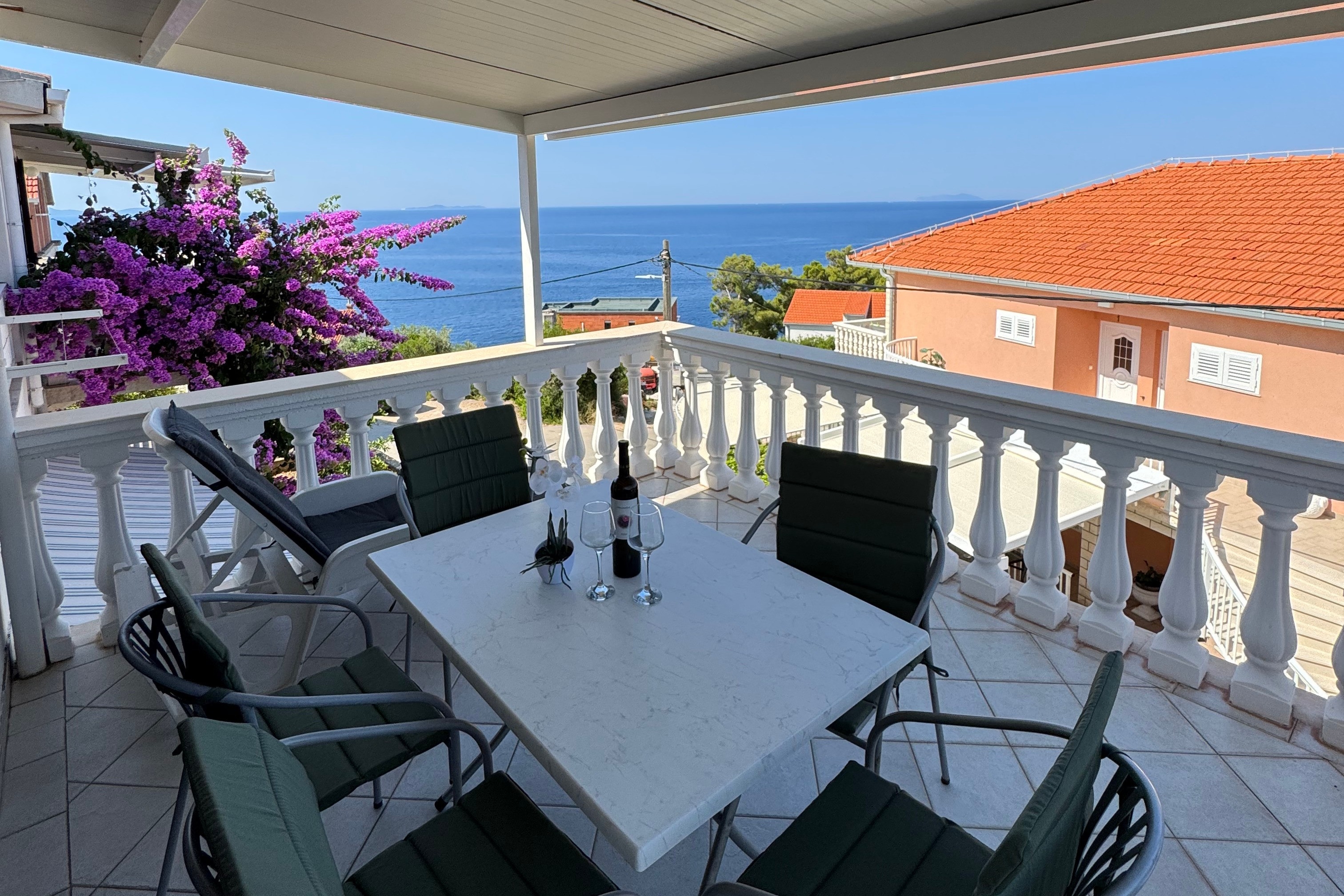 Two bedroom apartment with terrace and sea view Prižba, Korčula (A-149-a)