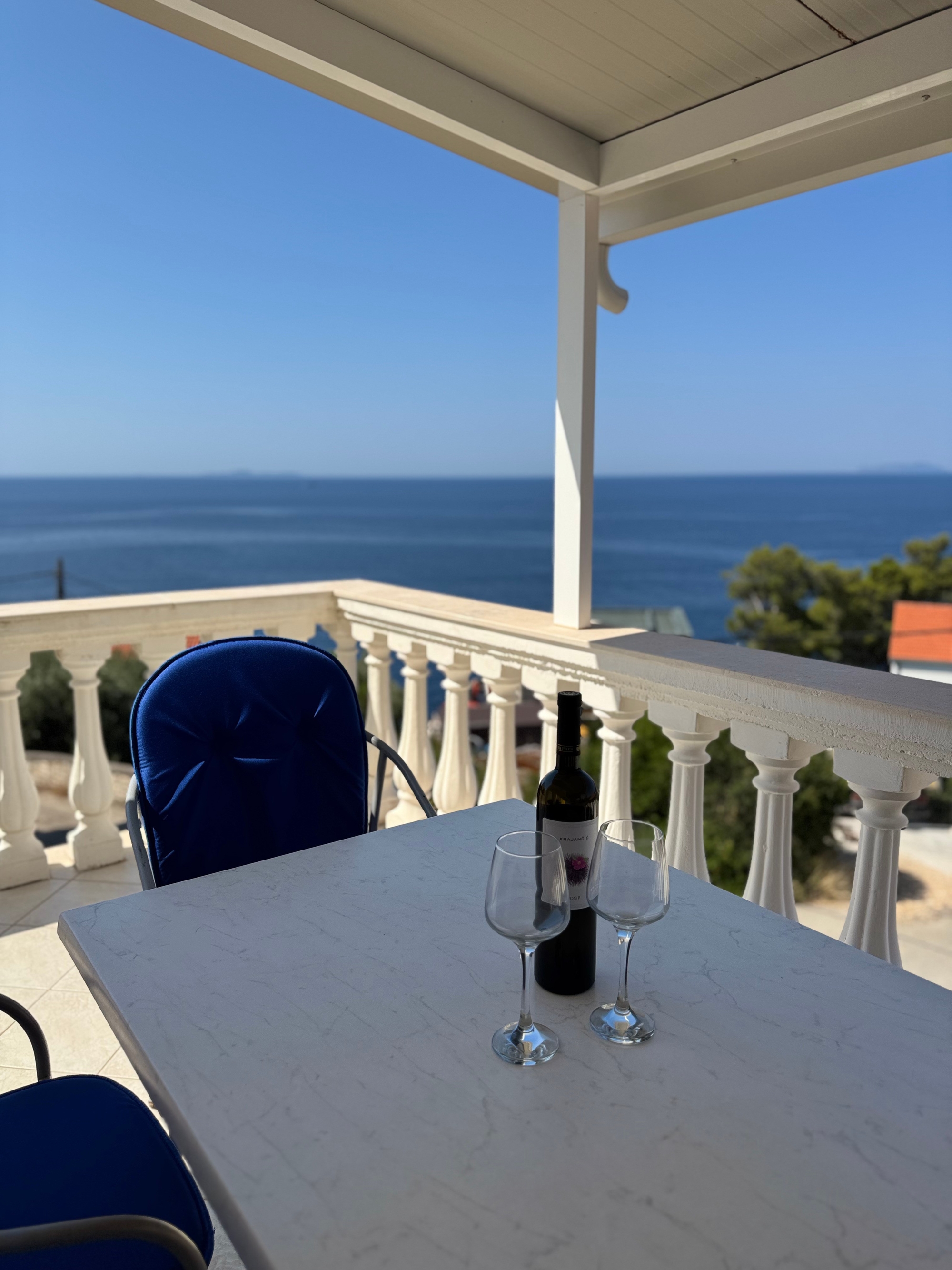 Two bedroom apartment with terrace and sea view Prižba, Korčula  A-b