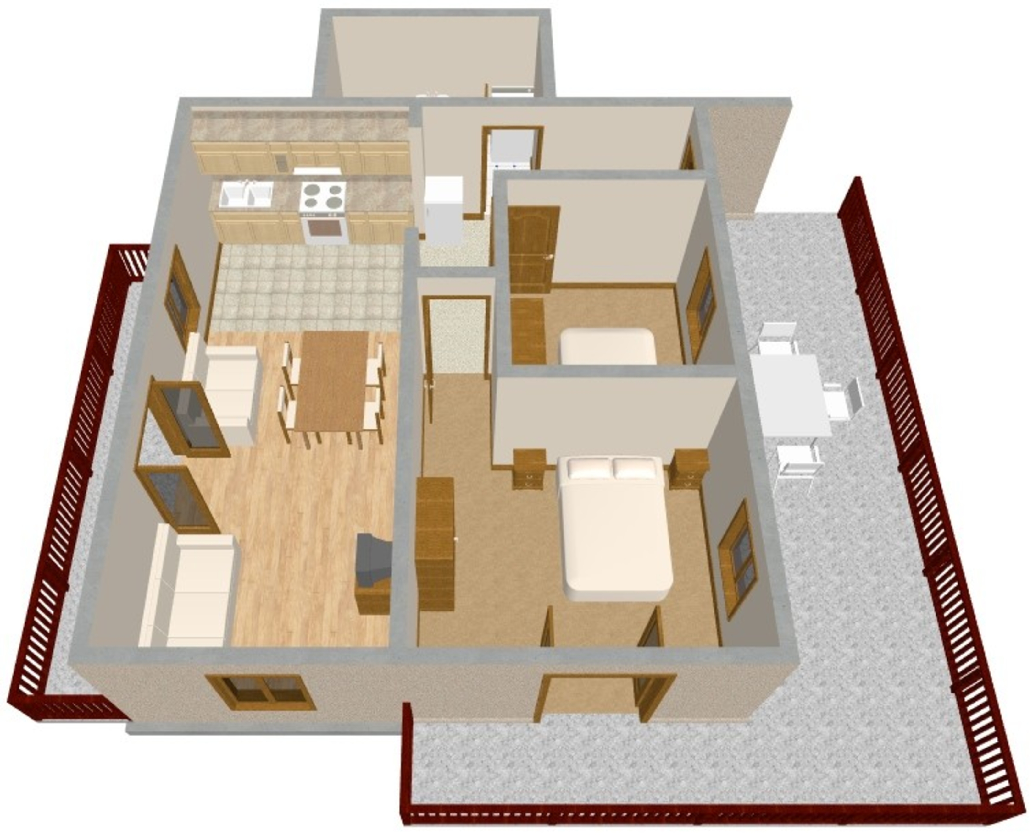 Two bedroom apartment with terrace and sea view Prižba, Korčula  A-b