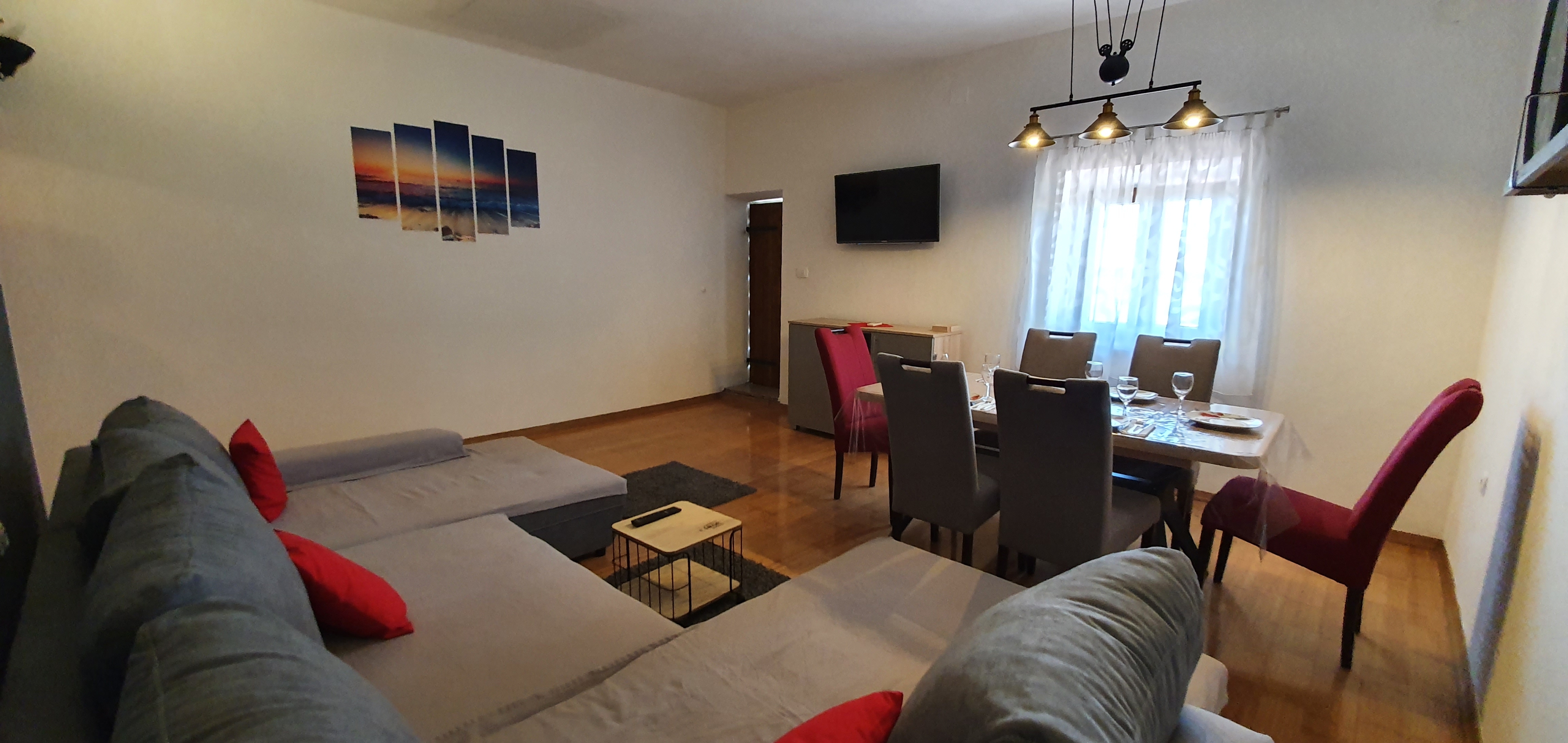 Two bedroom house with terrace and sea view Milovac, Paklenica  K