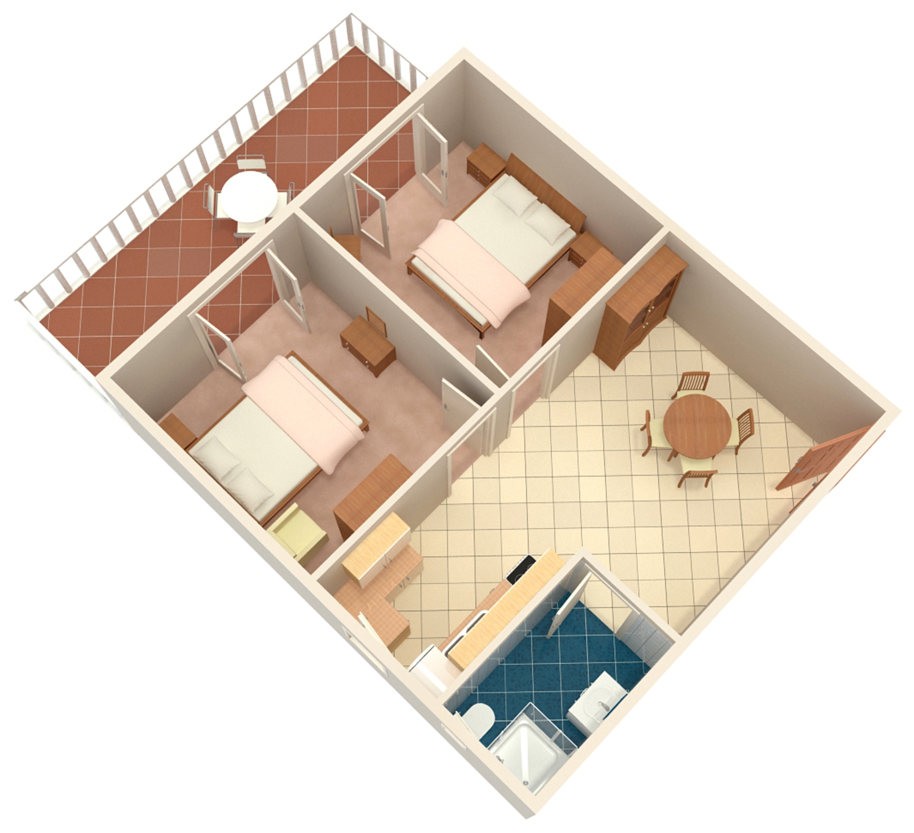 Two bedroom apartment near beach Prižba, Korčula  A-b