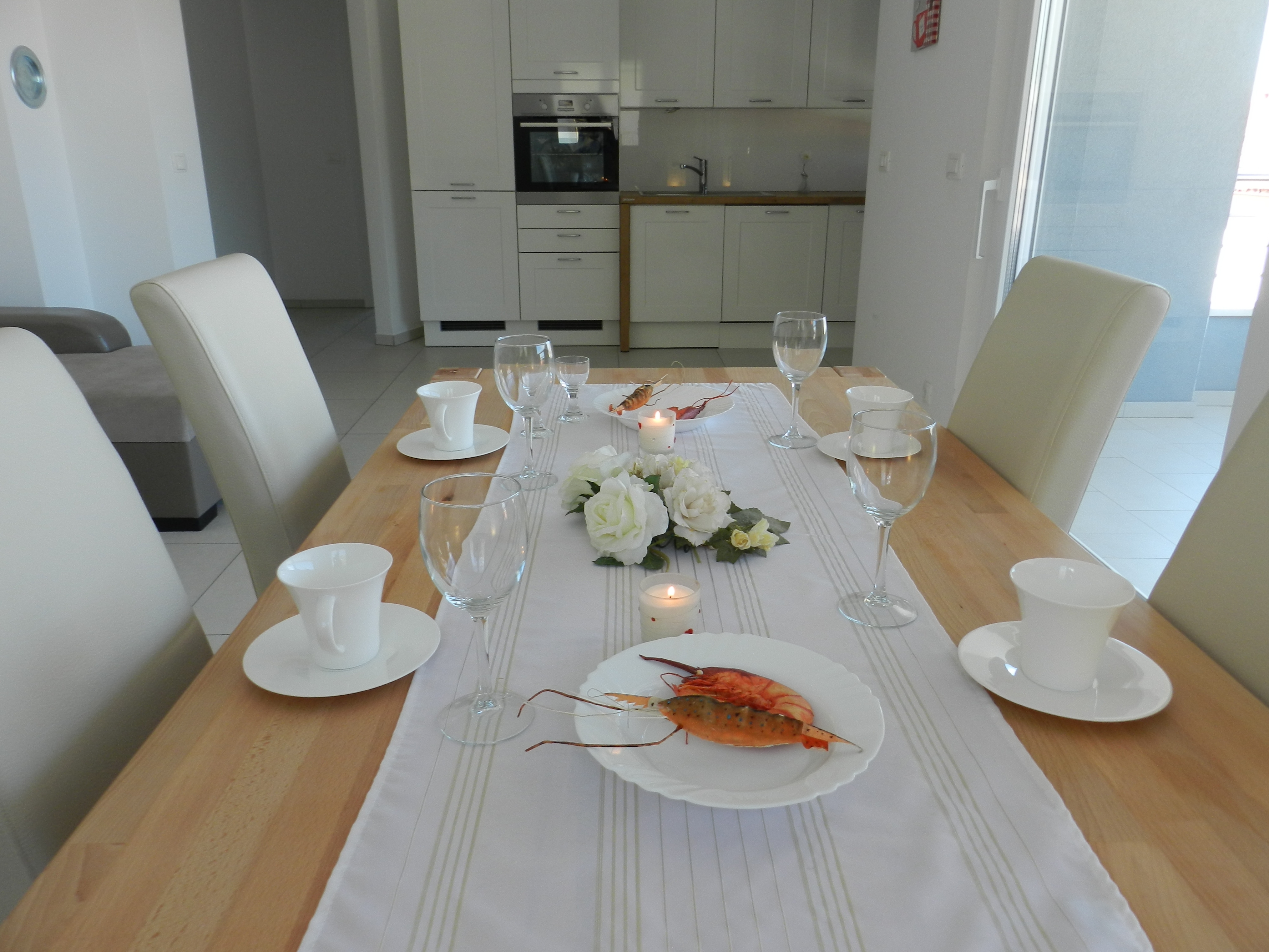 Three bedroom apartment with balcony and sea view Baška Voda, Makarska  A-a
