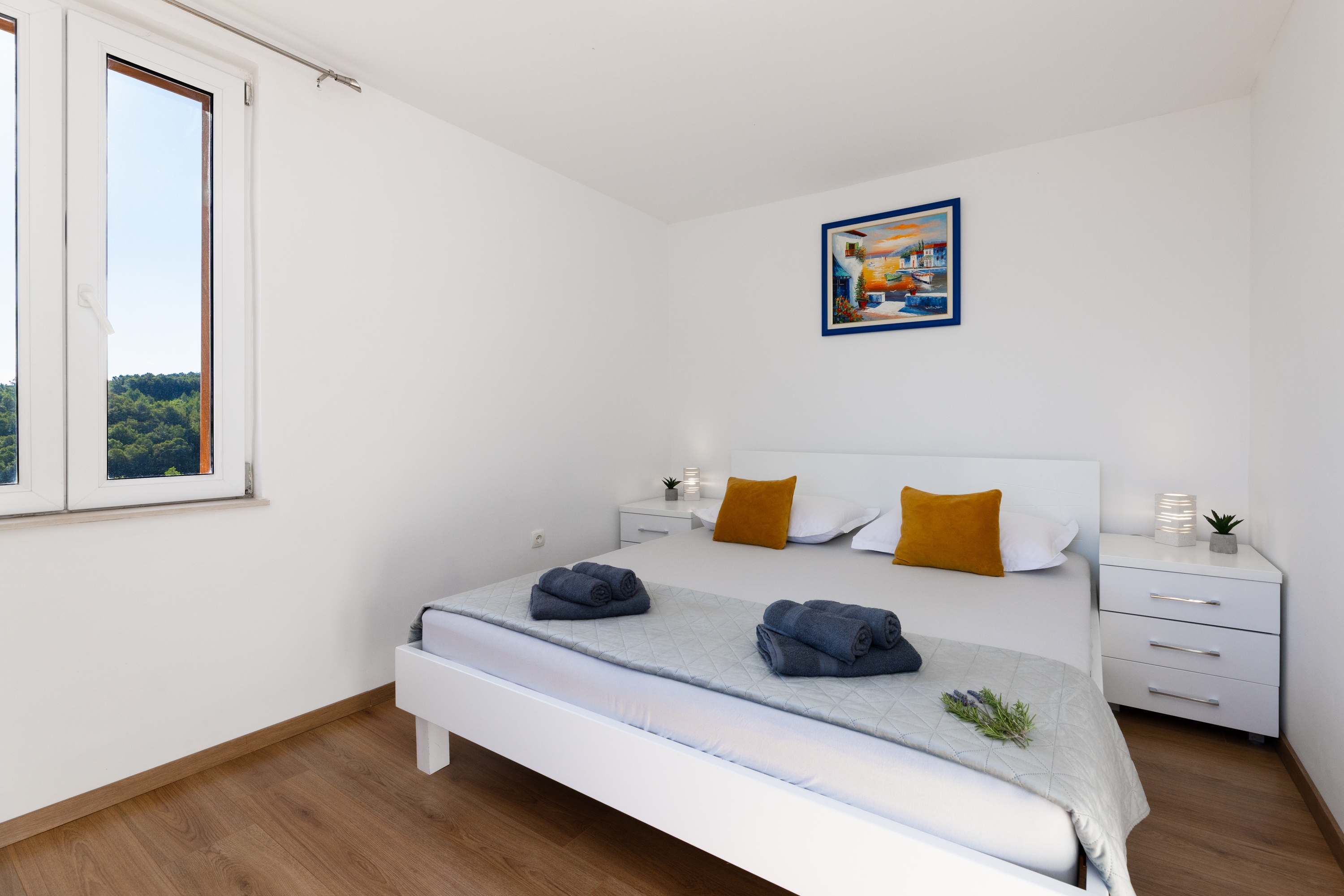 Two bedroom house with terrace and sea view Supetar, Brač  K