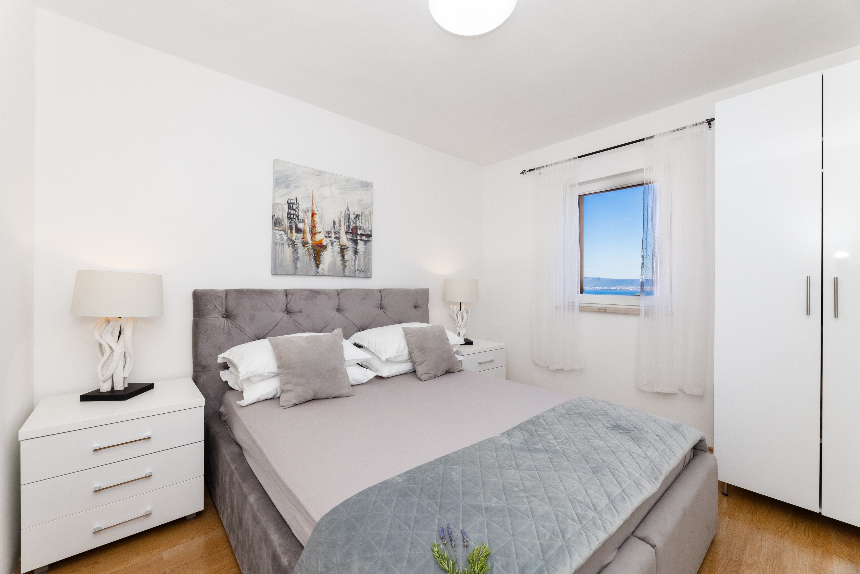 Two bedroom house with terrace and sea view Supetar, Brač  K