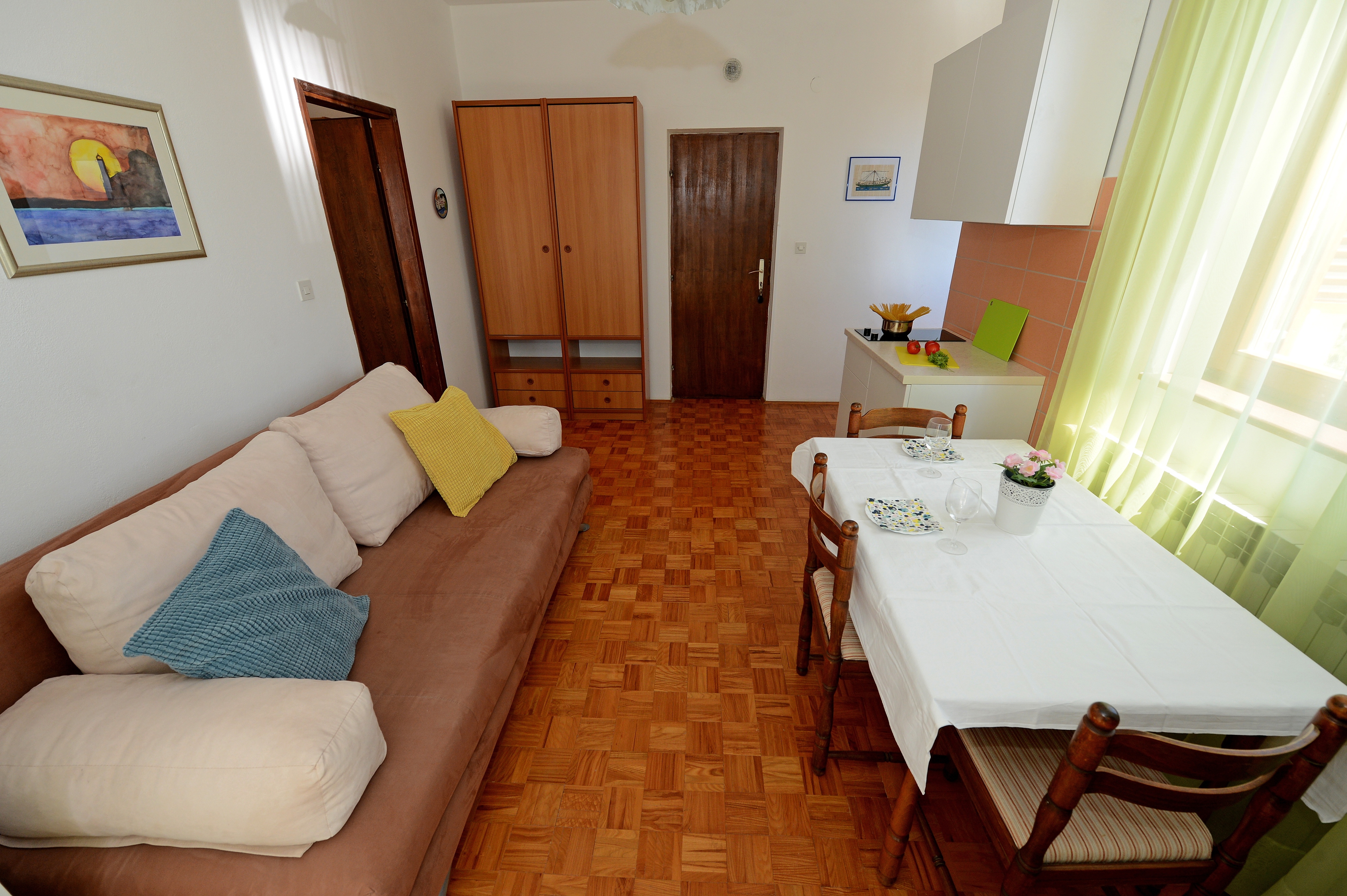 One bedroom apartment with terrace and sea view Zadar - Diklo, Zadar (A-15338-a)
