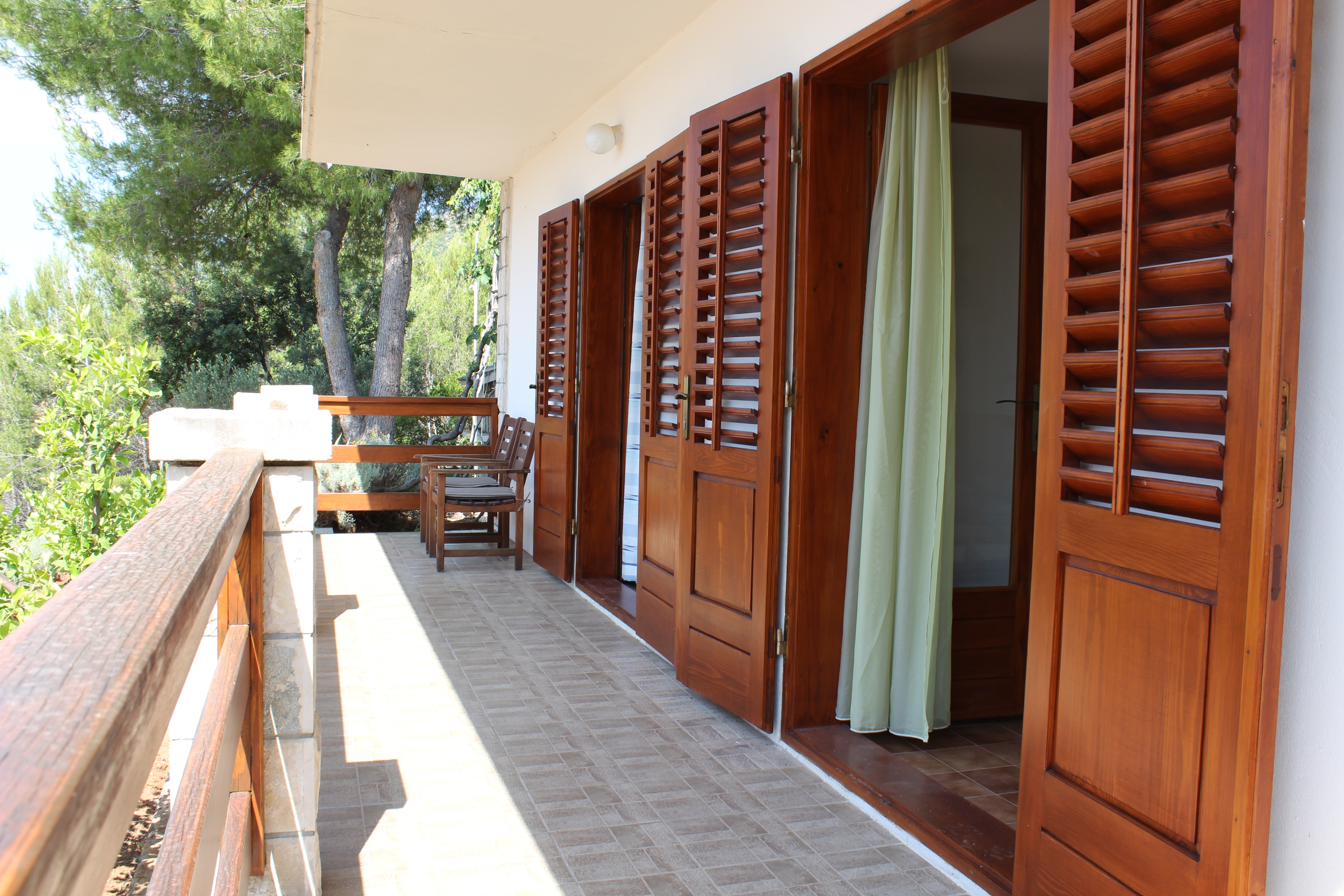 Two bedroom apartment with terrace and sea view Zavala, Hvar  A-a
