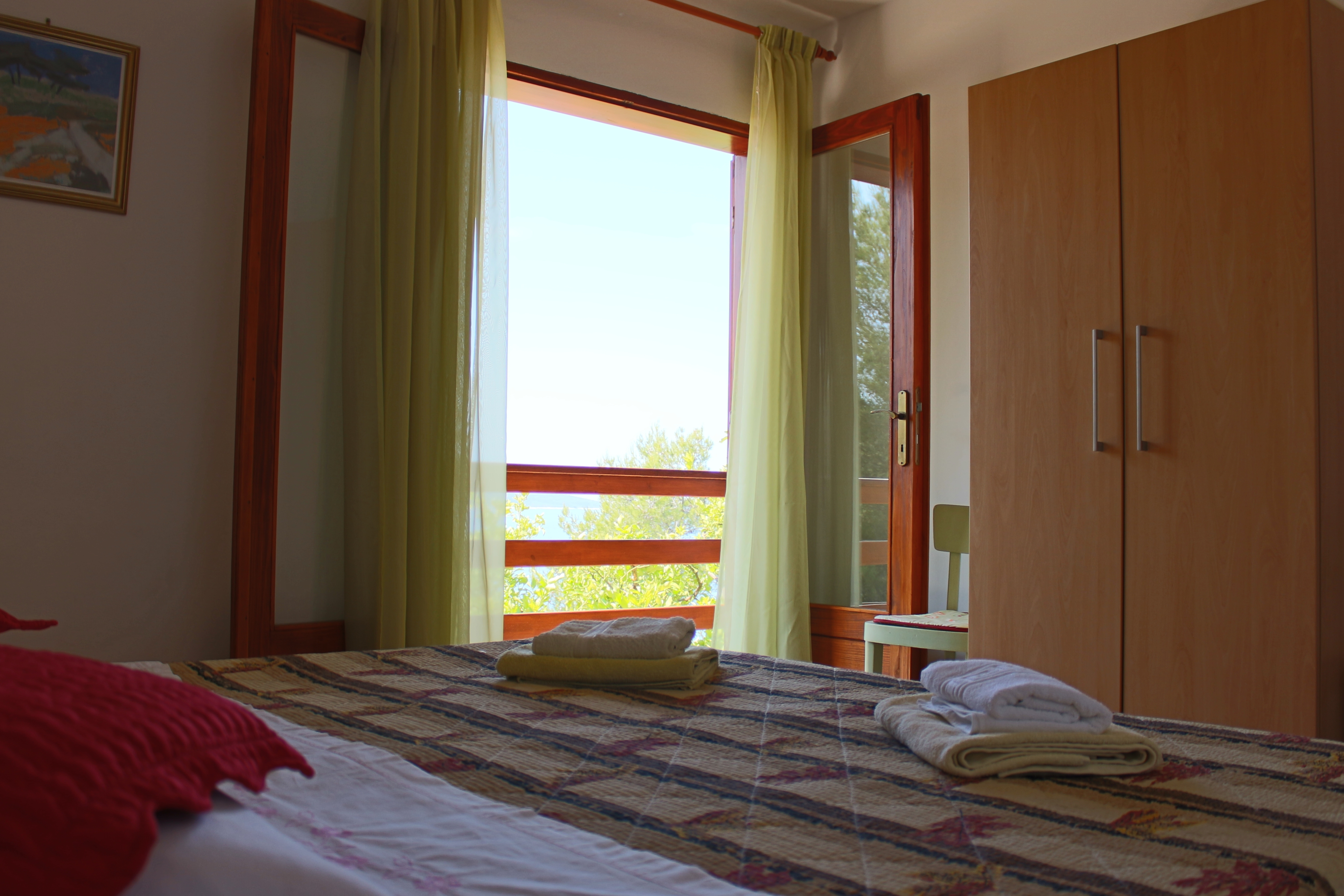 Two bedroom apartment with terrace and sea view Zavala, Hvar  A-a