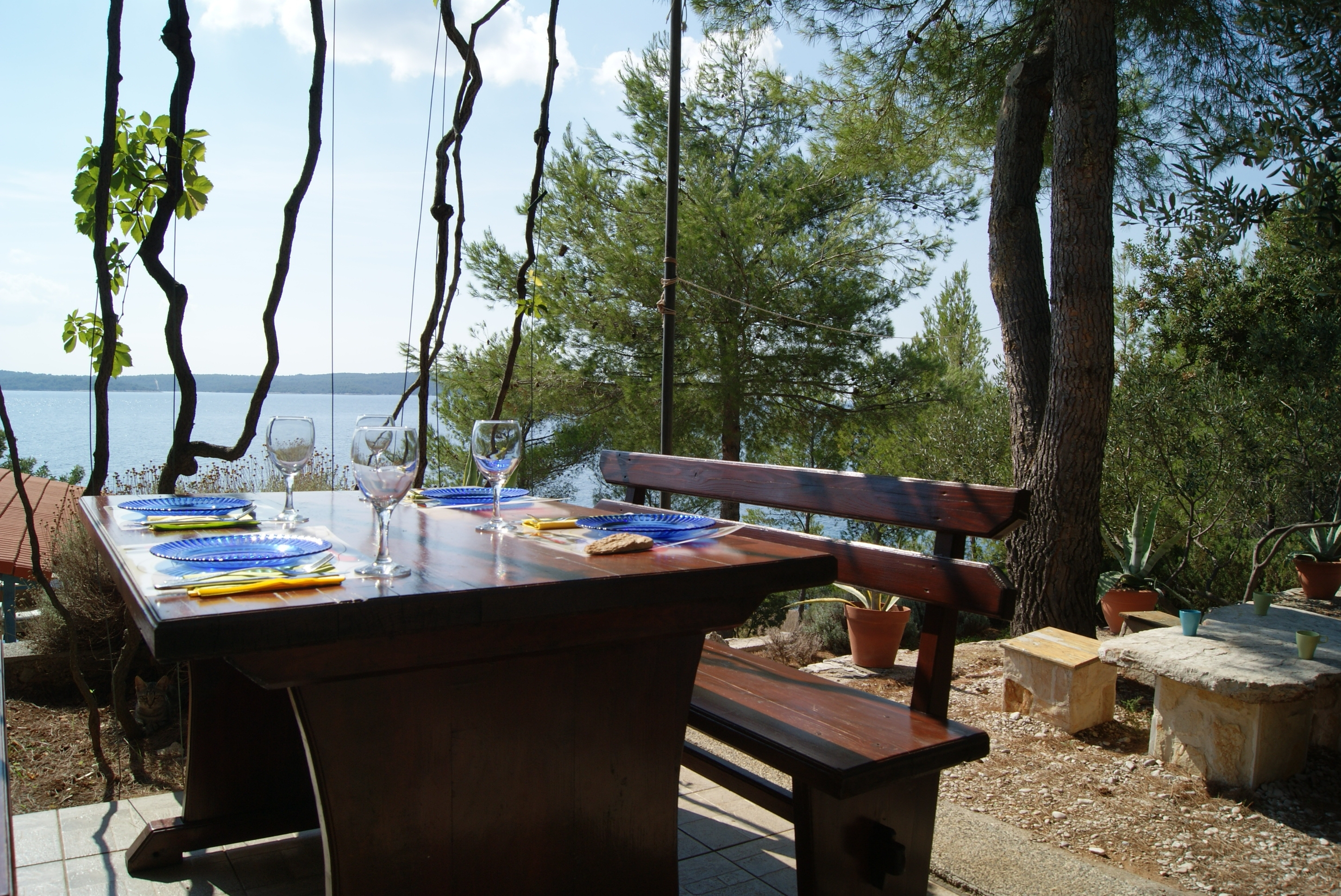 Two bedroom apartment with terrace and sea view Zavala, Hvar  A-a