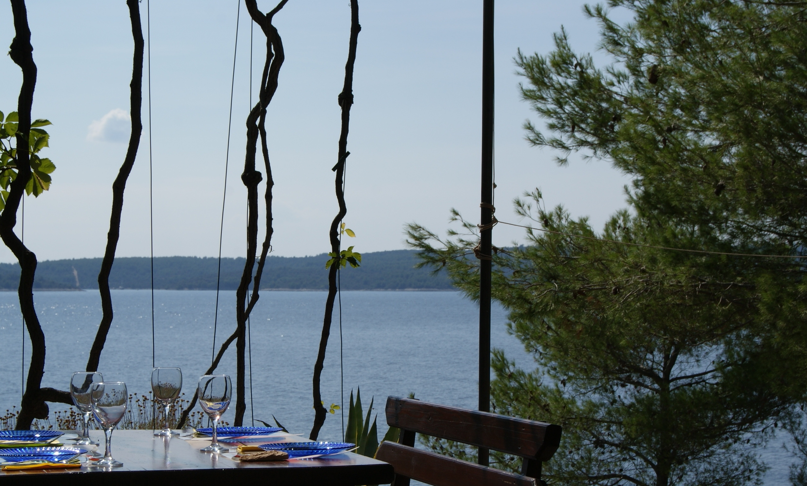 Two bedroom apartment with terrace and sea view Zavala, Hvar  A-a