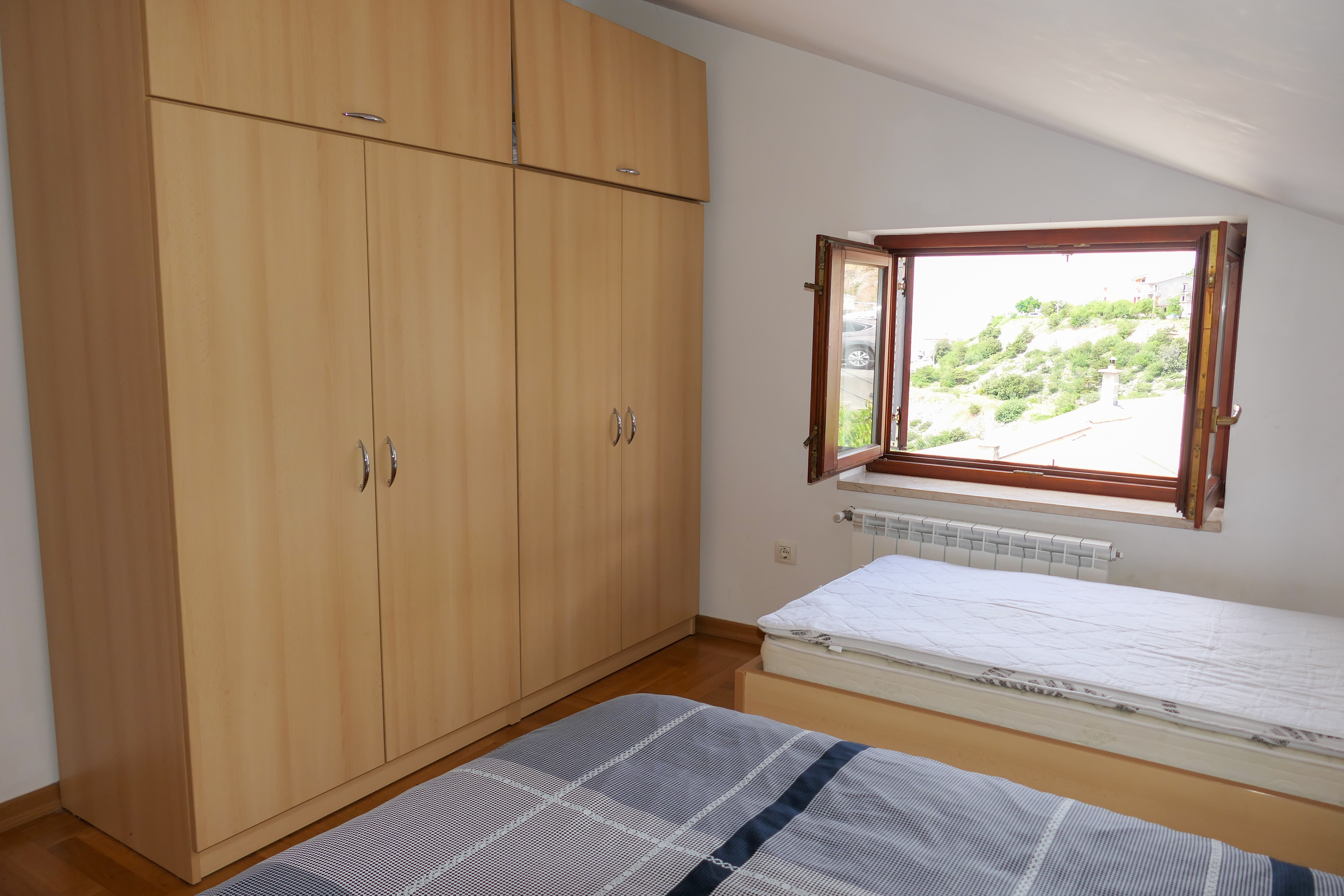 Three bedroom apartment with balcony and sea view Senj  A-b