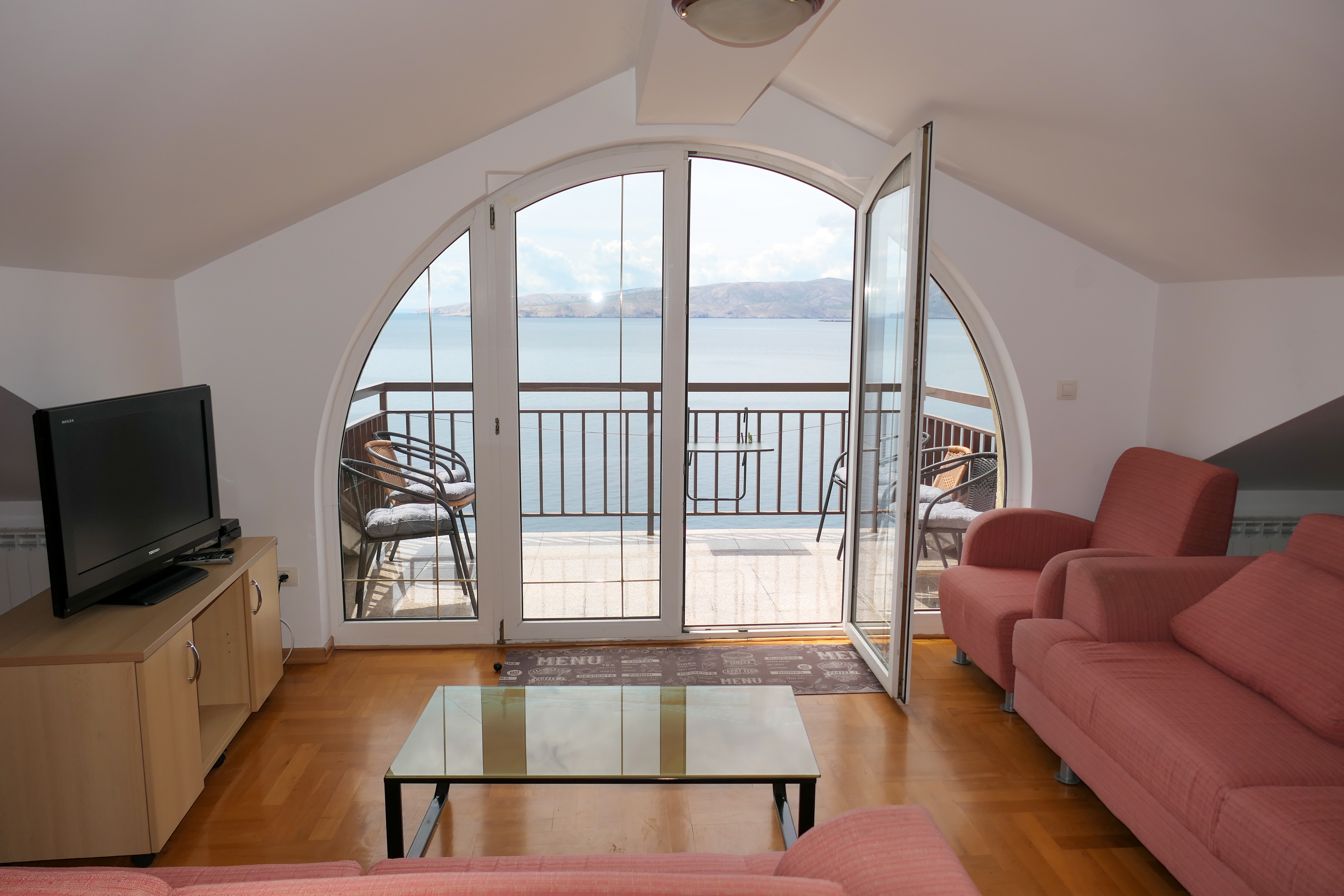 Three bedroom apartment with balcony and sea view Senj (A-15376-b)