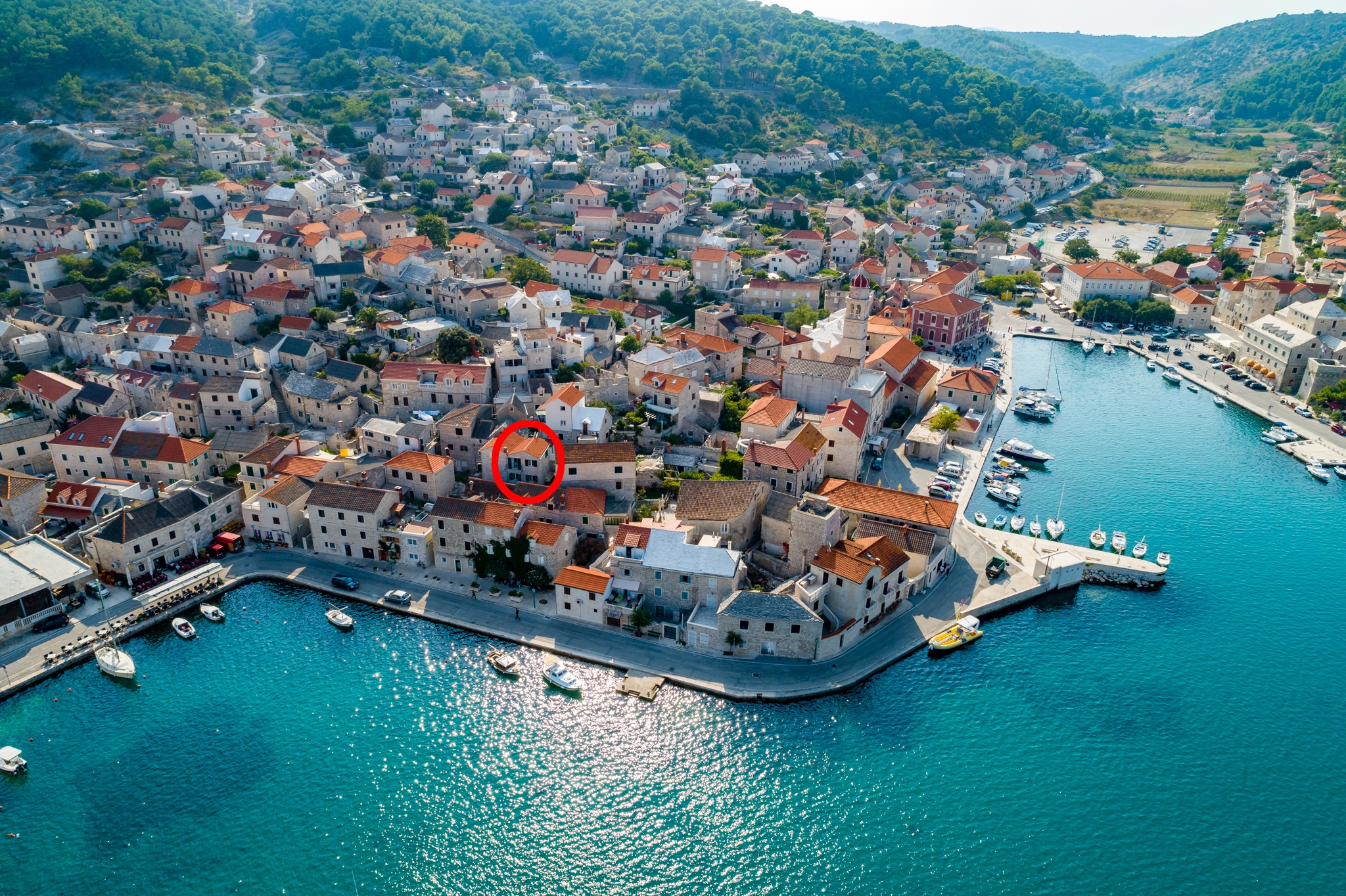 Studio flat with terrace Pučišća, Brač  AS-a
