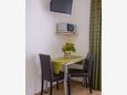Dining room Trogir, Dining room in the studio-apartment, air condition available and WiFi.